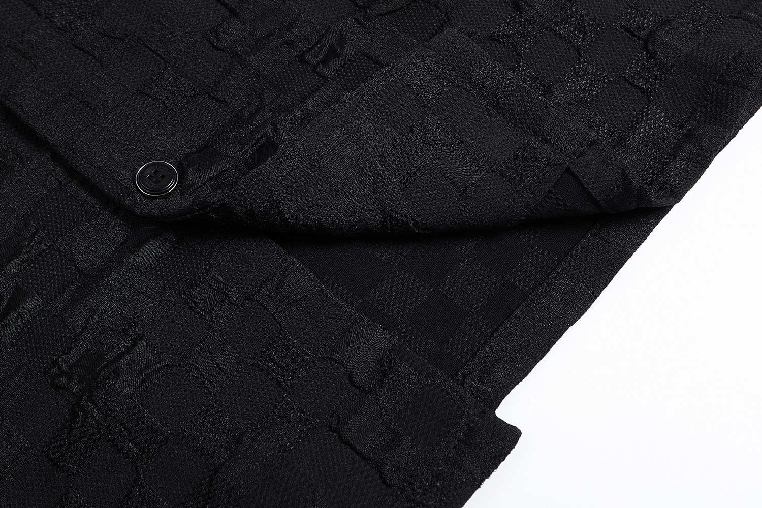 LOUIS VUITTON 路易威登 LV 提花反格 polo衬衫 夏季 T恤 男女同款  短袖  黑色B0 1AHCH2