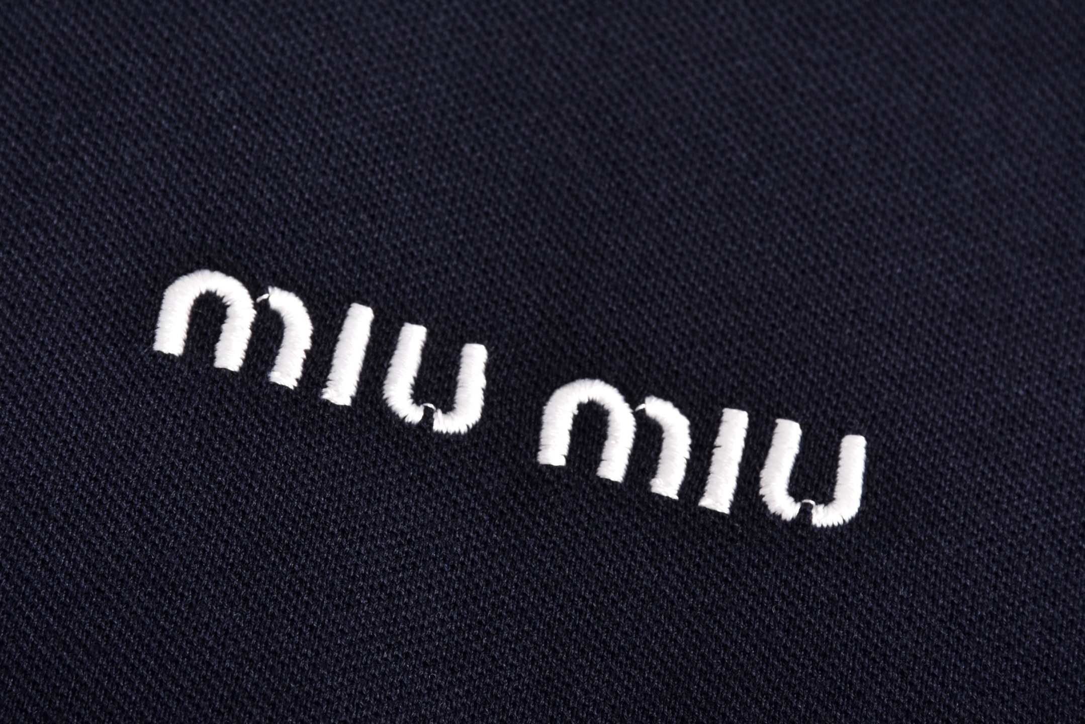 MIU MIU 缪缪 黑白领拉链  夹克 外套 长袖  蓝色 B0 ML1258-17LN-F0008-S-OOO