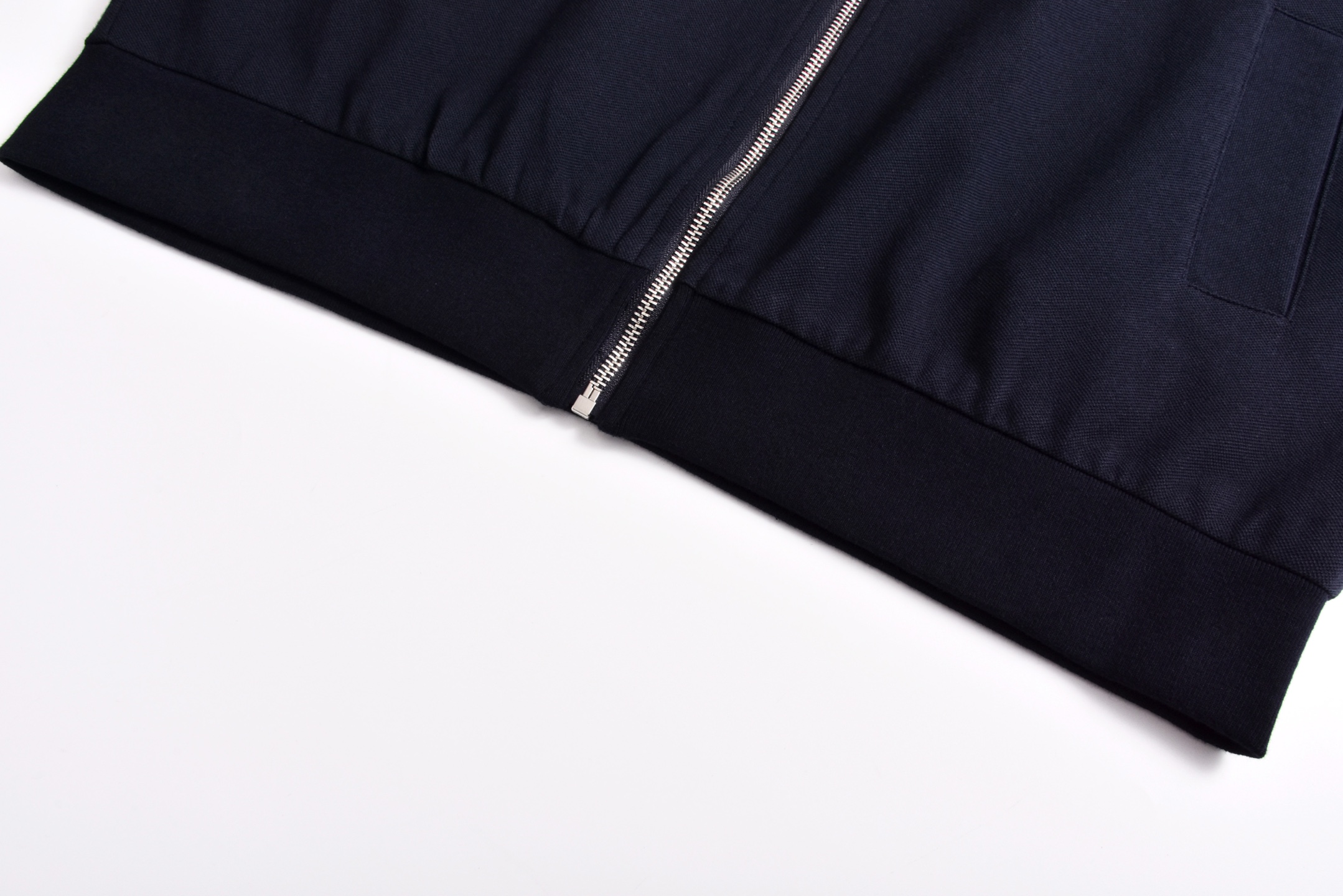 MIU MIU 缪缪 黑白领拉链  夹克 外套 长袖  蓝色 B0 ML1258-17LN-F0008-S-OOO