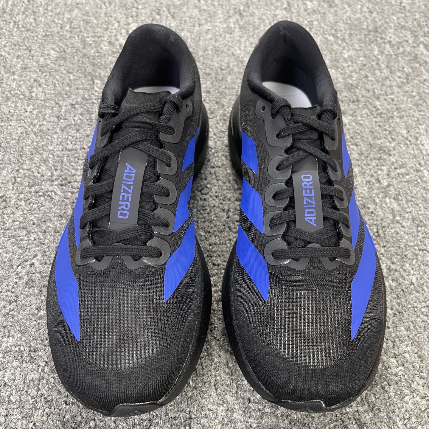 内置碳板 Adidas Adizero Evo SL 低筒 舒适百搭 防滑耐磨 马拉松 训练竞速 跑步鞋 女款 男款 波鞋黑蓝