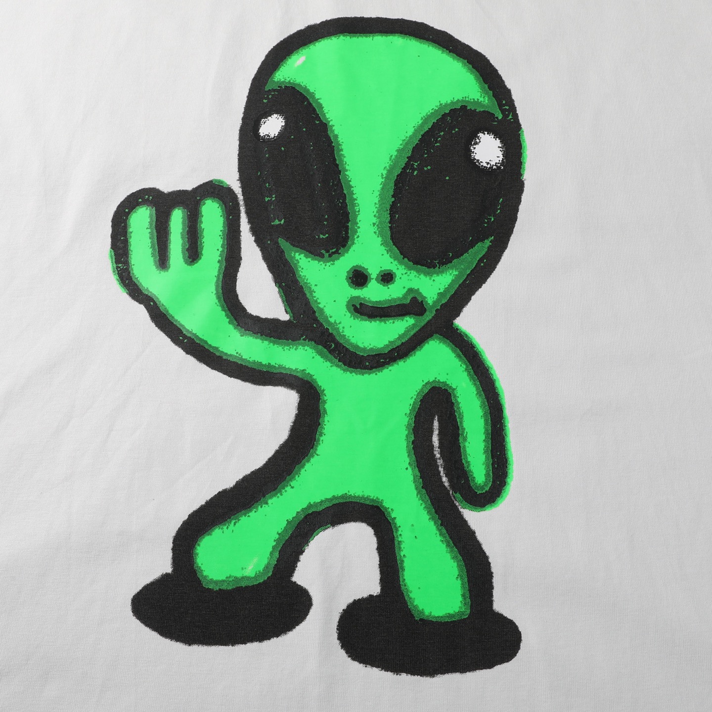 Balenciaga 巴黎世家 外星人 印花短袖 T恤 圆领 短款 夏季 白色A5 764235TSVF59012