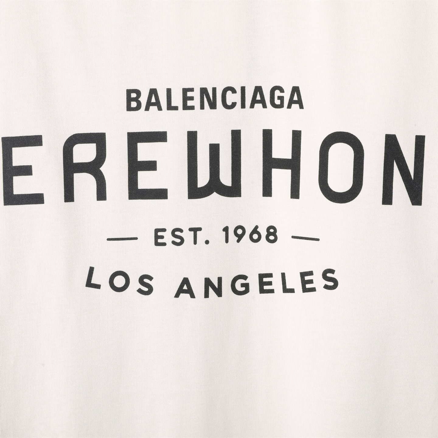 Balenciaga 巴黎世家 EST1917 印花短袖 T恤 圆领 短款 夏季 白色A5 787349TQVG31569