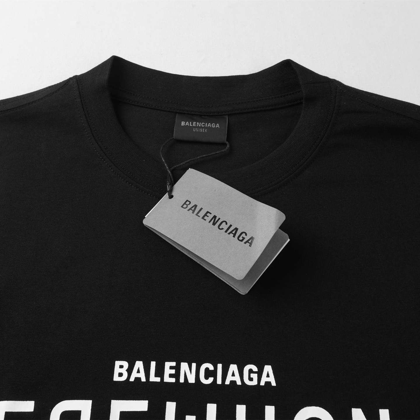 Balenciaga 巴黎世家 EST1917 印花短袖 T恤 圆领 短款 夏季 黑色A5 787349TQVG31569