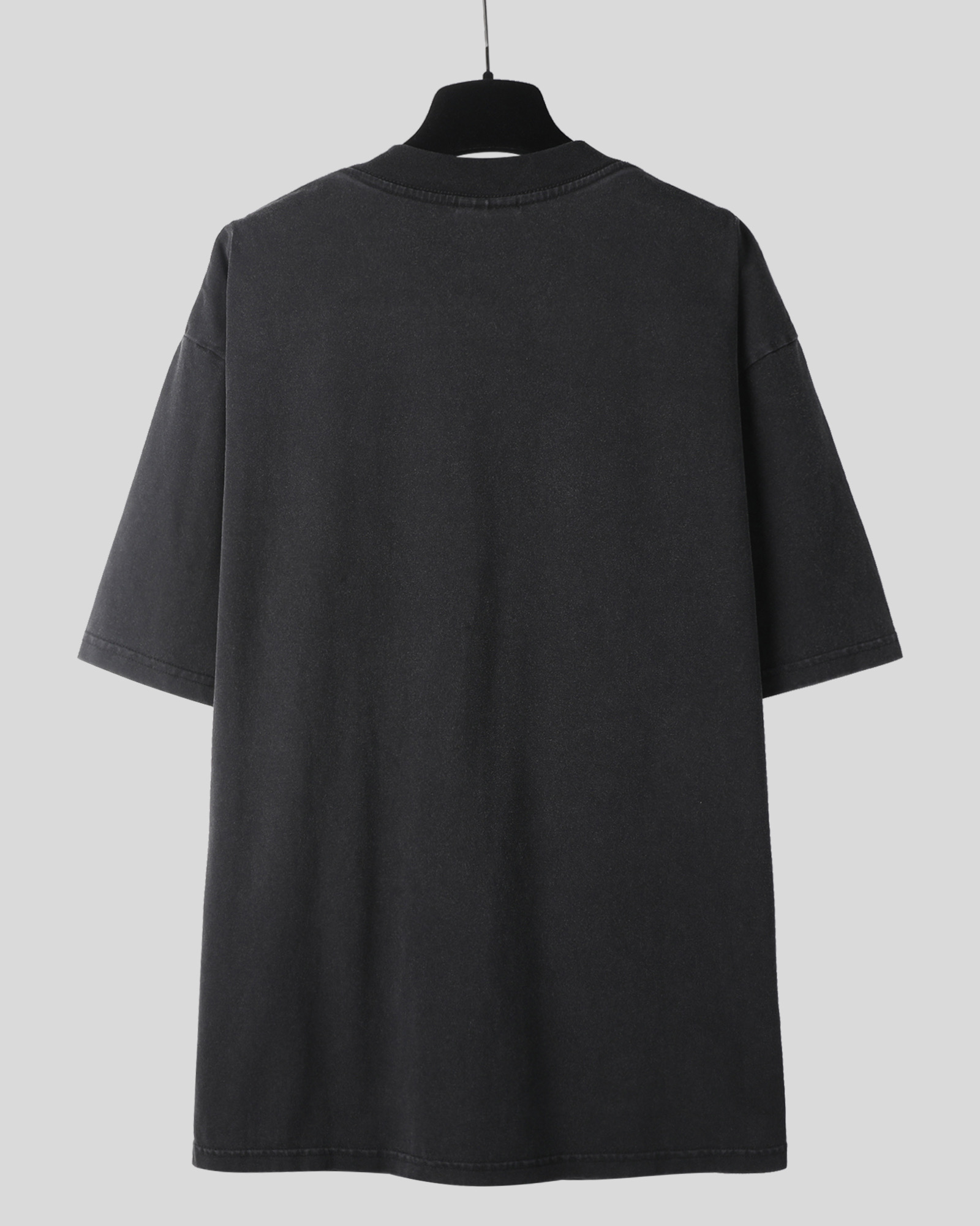 Balenciaga 巴黎世家 吉塔里亚小镇  印花短袖 T恤 圆领 短款 夏季 黑色A5 811688TRVQ41041