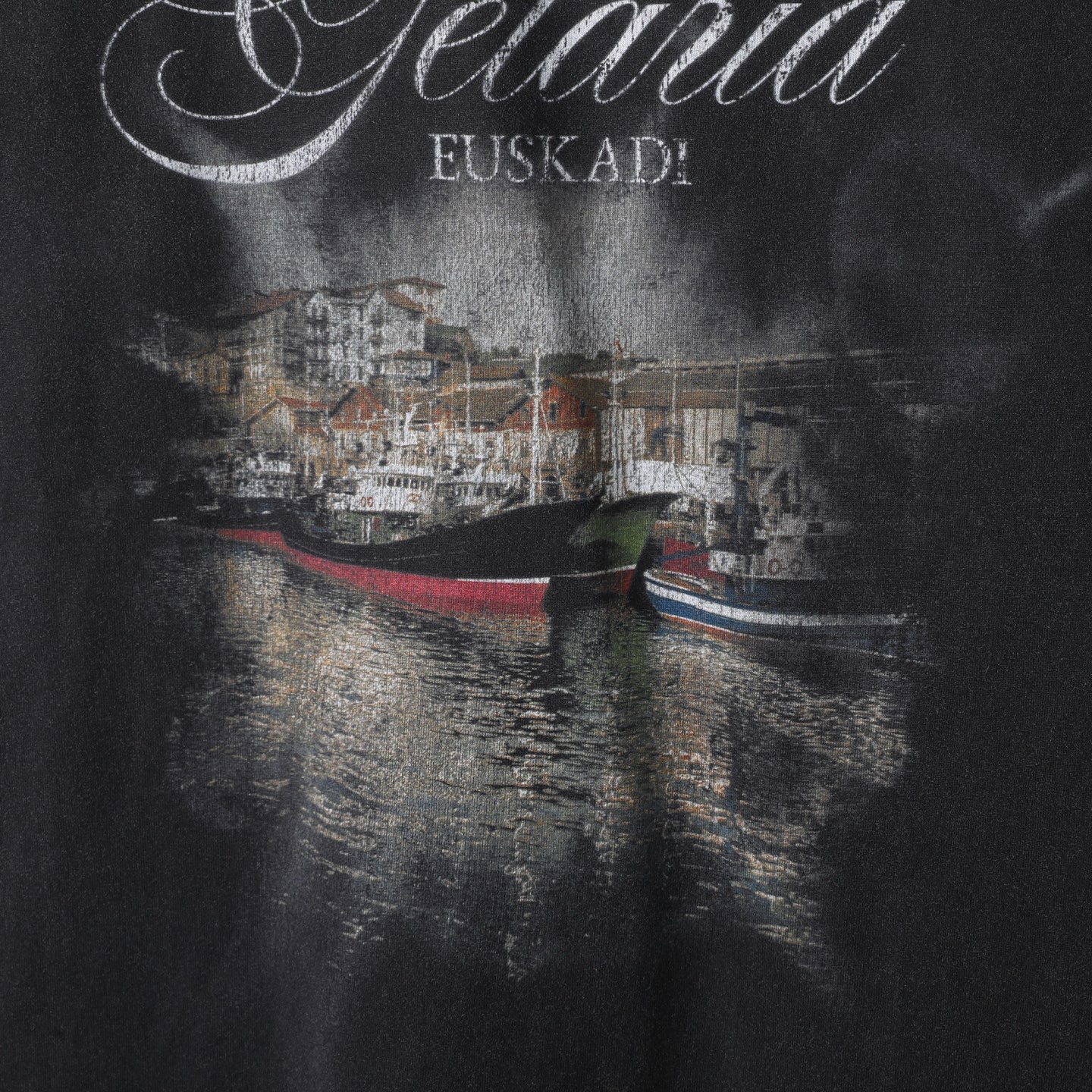 Balenciaga 巴黎世家 吉塔里亚小镇  印花短袖 T恤 圆领 短款 夏季 黑色A5 811688TRVQ41041