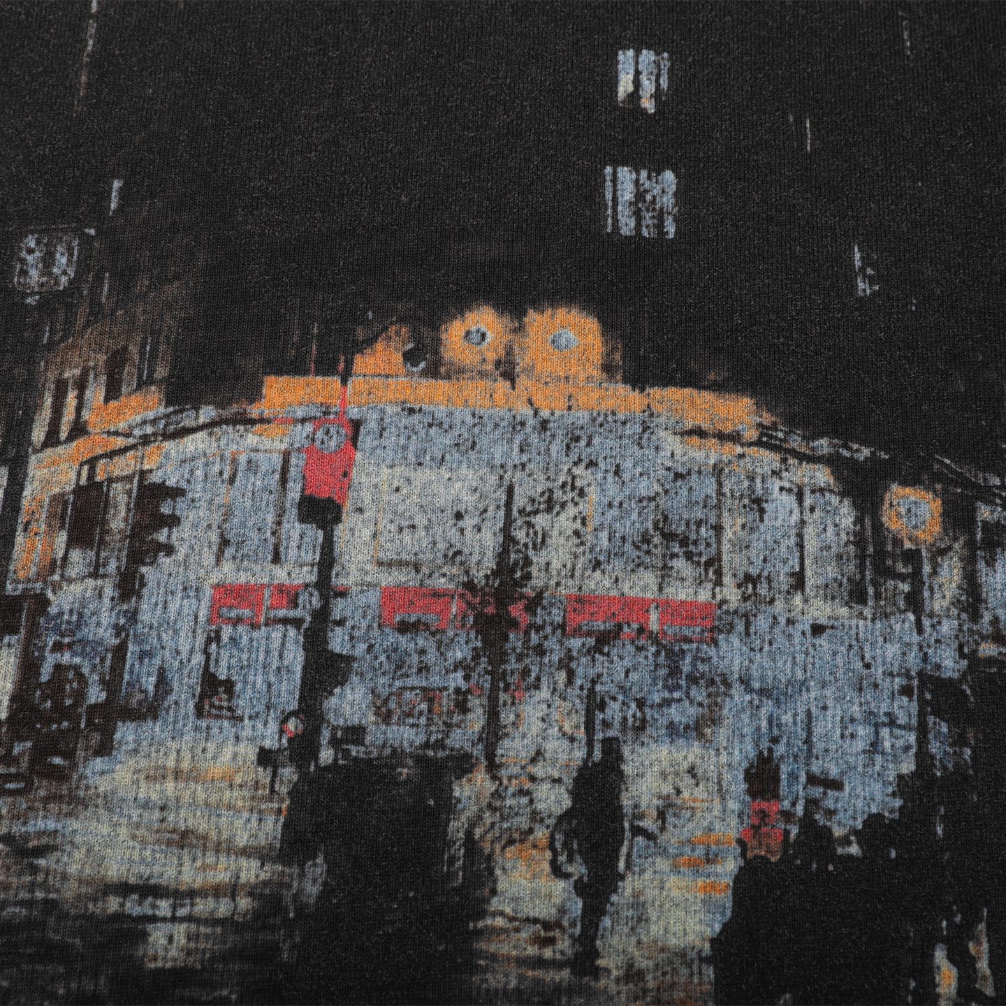 Balenciaga 巴黎世家 吉塔里亚夜景  印花短袖 T恤 圆领 短款 夏季 黑色A5 787349TRVP71041