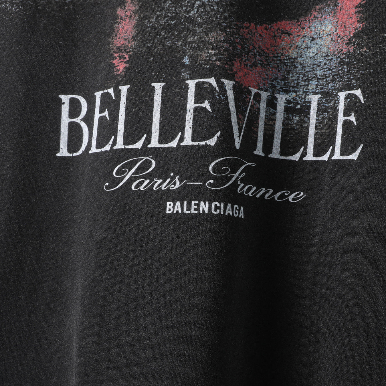 Balenciaga 巴黎世家 吉塔里亚夜景  印花短袖 T恤 圆领 短款 夏季 黑色A5 787349TRVP71041