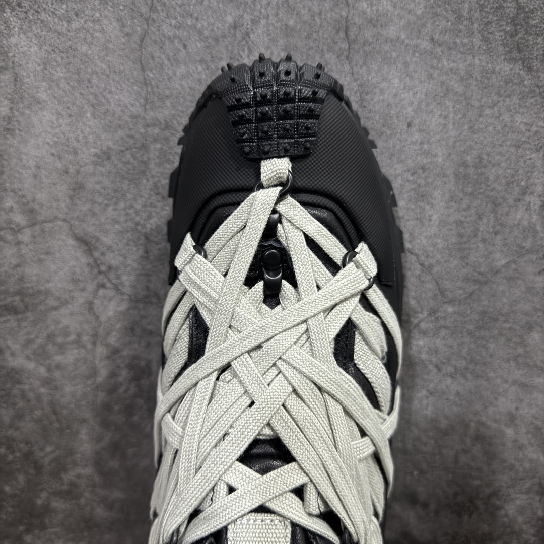 RICK OWENS RO Moncler盟可睐 Trailgrip 厚底 板鞋 休闲鞋 男鞋 女鞋 波鞋  皮質   黑色  MU02D4M10M4321-999