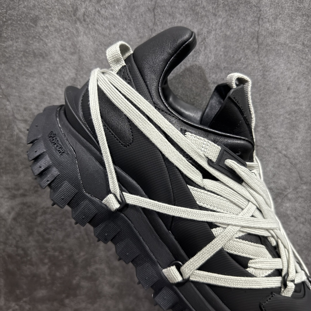 RICK OWENS RO Moncler盟可睐 Trailgrip 厚底 板鞋 休闲鞋 男鞋 女鞋 波鞋  皮質   黑色  MU02D4M10M4321-999