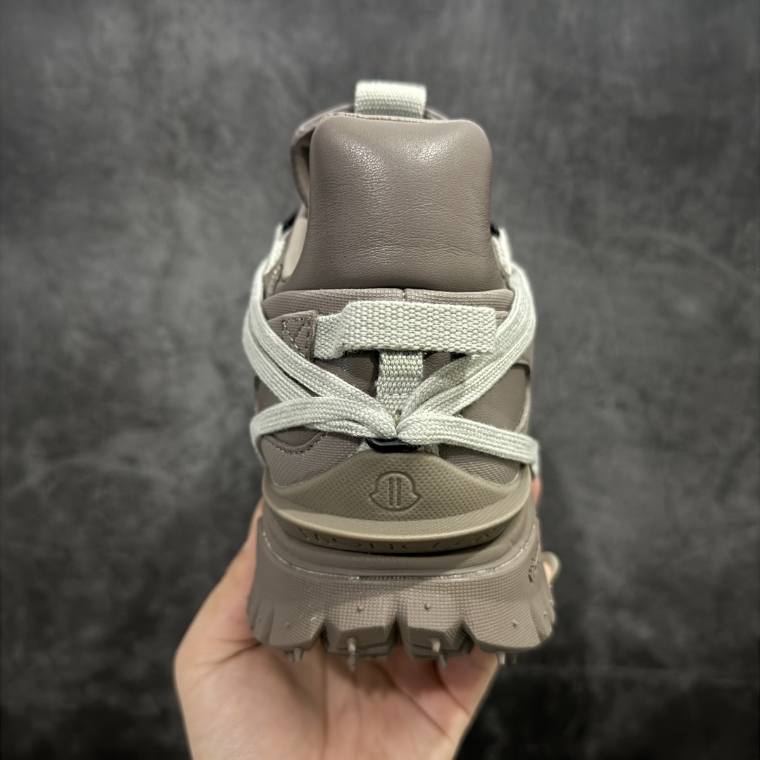 RICK OWENS RO Moncler盟可睐 Trailgrip 厚底 板鞋 休闲鞋 男鞋 女鞋 波鞋  皮質   褐色 MU02D4M10M4321-208