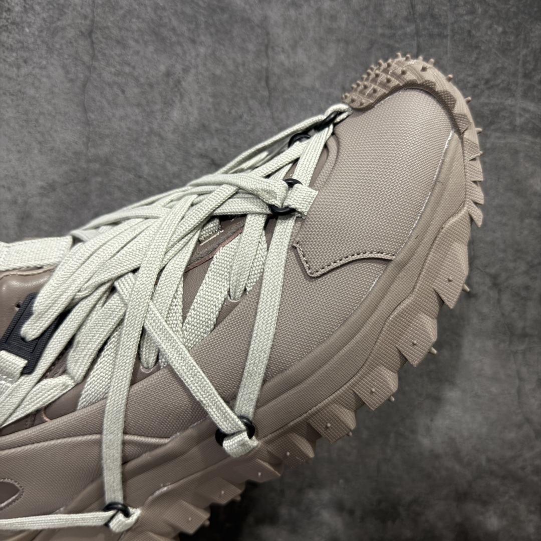 RICK OWENS RO Moncler盟可睐 Trailgrip 厚底 板鞋 休闲鞋 男鞋 女鞋 波鞋  皮質   褐色 MU02D4M10M4321-208