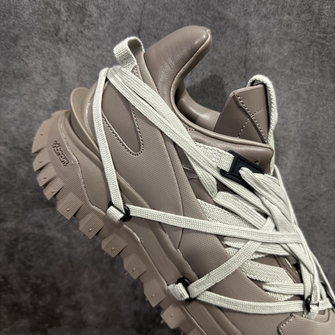 RICK OWENS RO Moncler盟可睐 Trailgrip 厚底 板鞋 休闲鞋 男鞋 女鞋 波鞋  皮質   褐色 MU02D4M10M4321-208