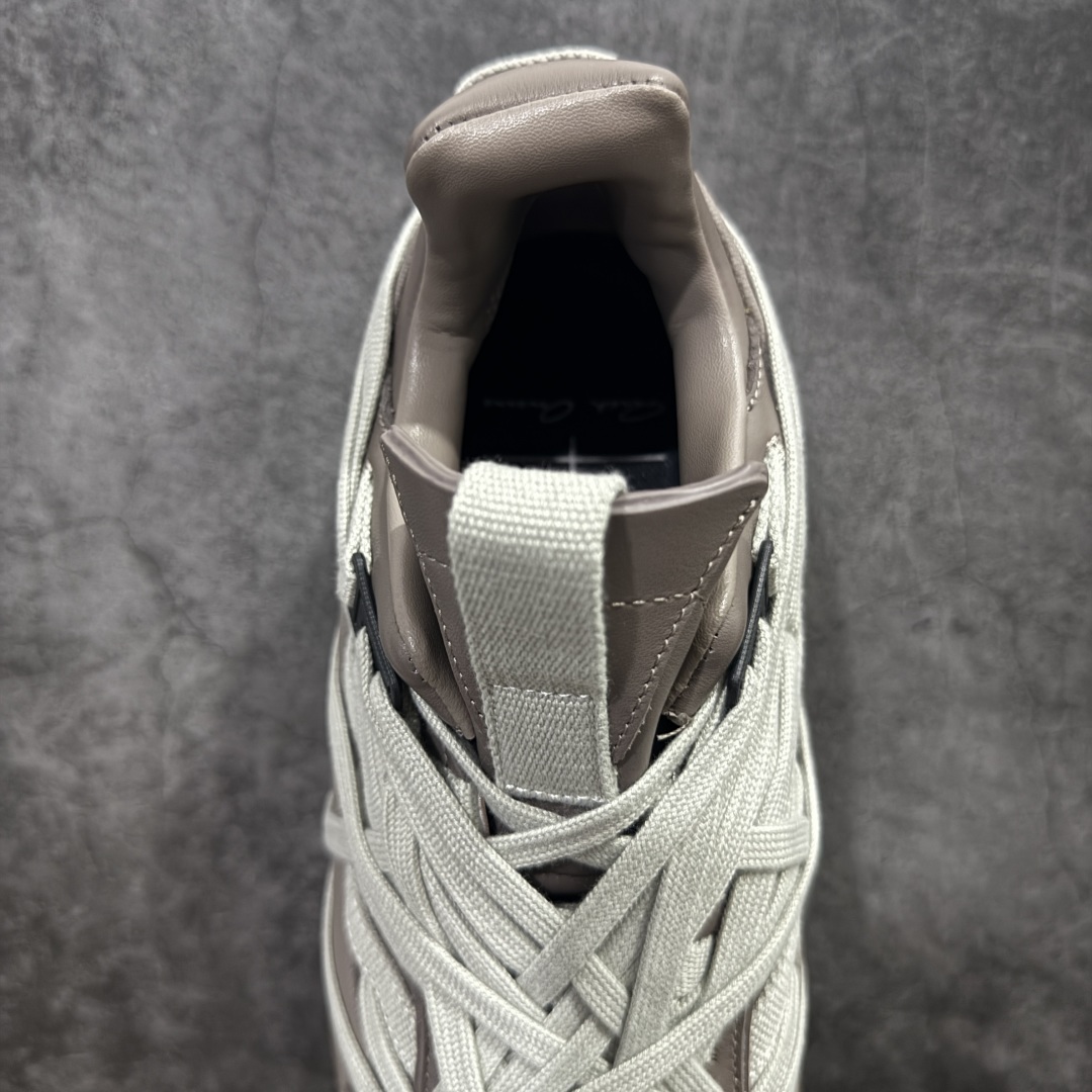 RICK OWENS RO Moncler盟可睐 Trailgrip 厚底 板鞋 休闲鞋 男鞋 女鞋 波鞋  皮質   褐色 MU02D4M10M4321-208