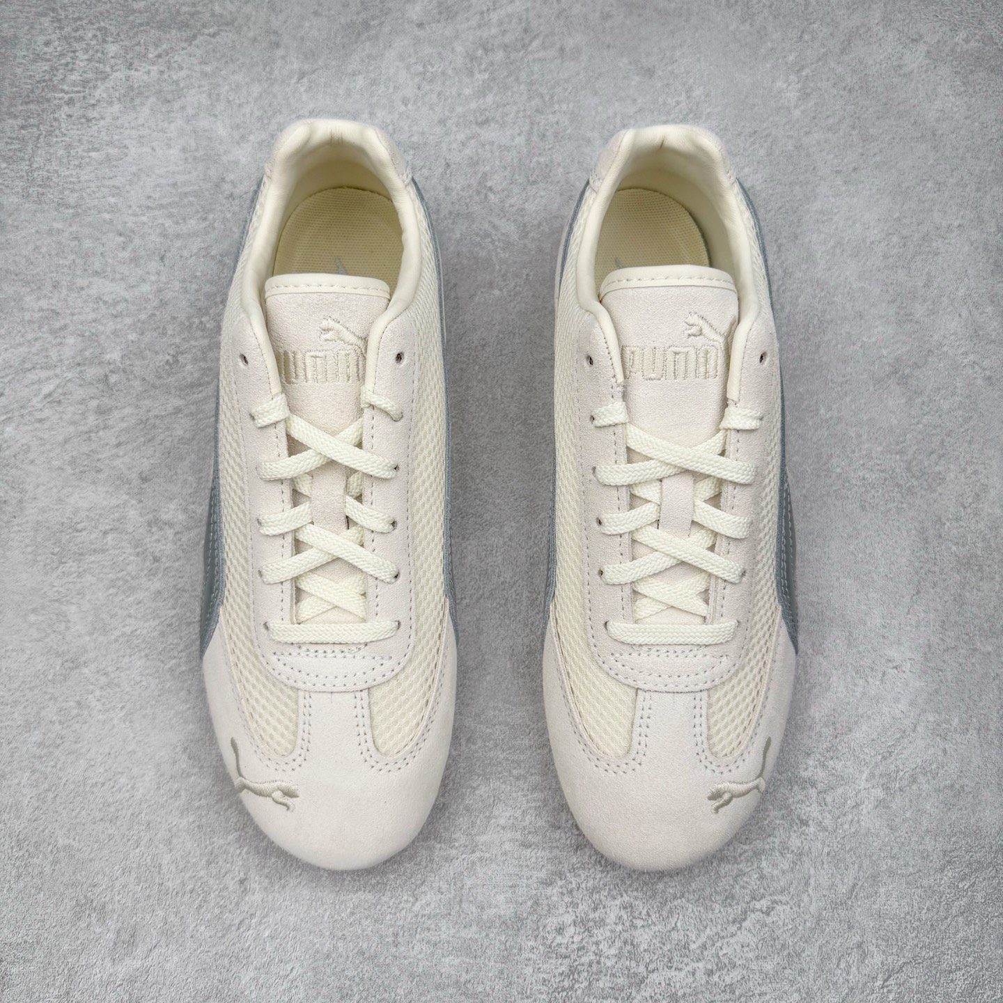 PUMA  Speedcat  圆头系带 二层绒面皮防滑耐磨 低筒 舒适时尚 赛车 跑步鞋 休闲鞋 波鞋 云端白 403902-01