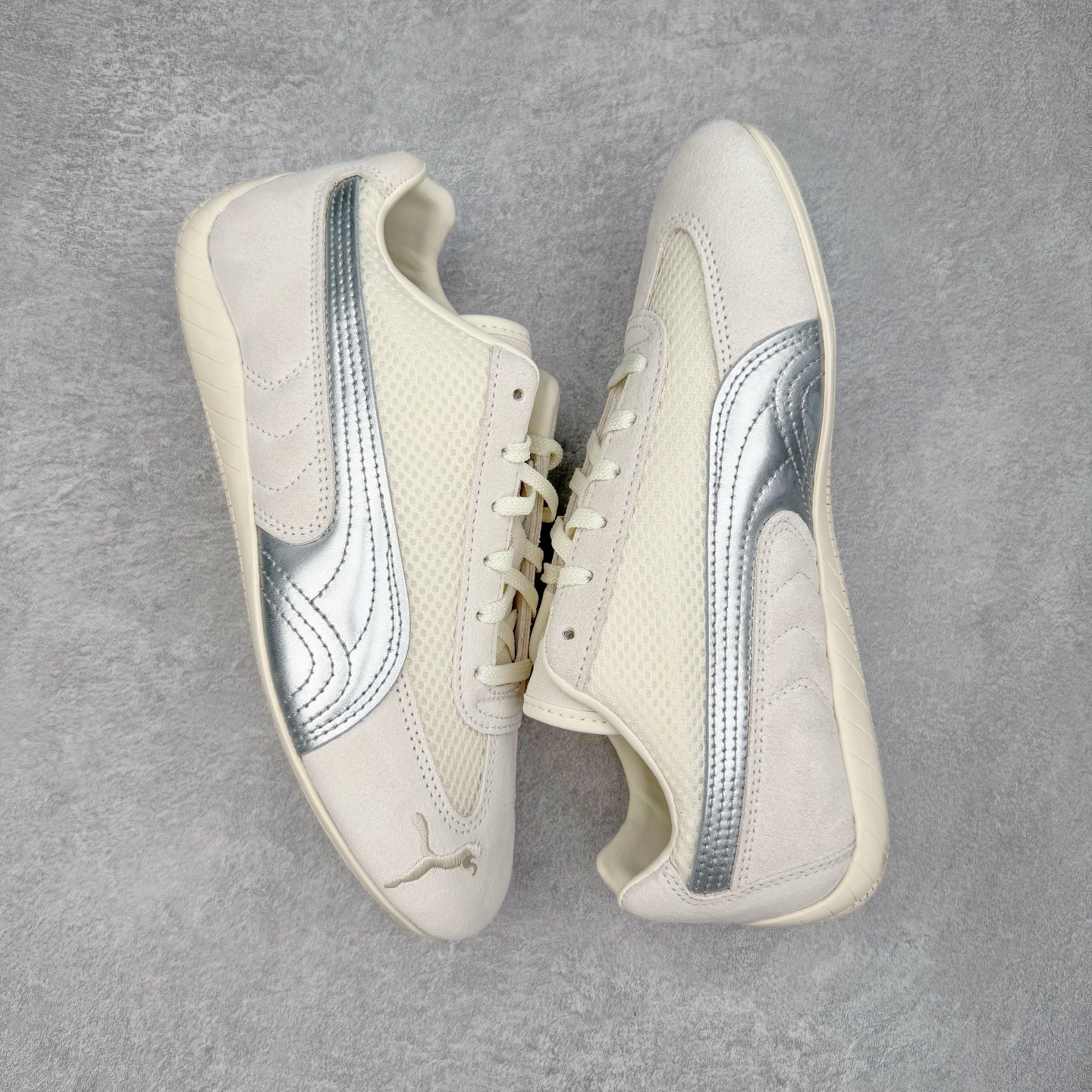 PUMA  Speedcat  圆头系带 二层绒面皮防滑耐磨 低筒 舒适时尚 赛车 跑步鞋 休闲鞋 波鞋 云端白 403902-01