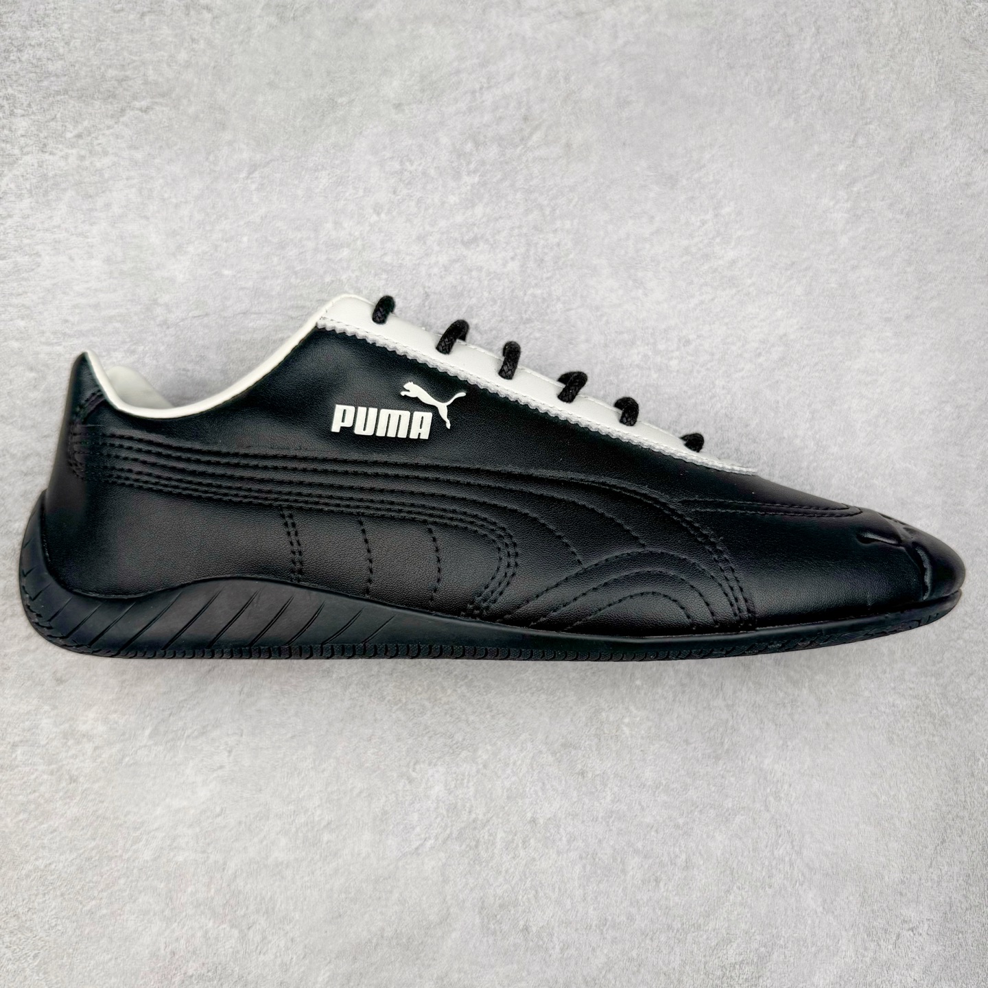 PUMA  Speedcat  圆头系带 二层绒面皮防滑耐磨 低筒 舒适时尚 赛车 跑步鞋 休闲鞋 波鞋 黑皮