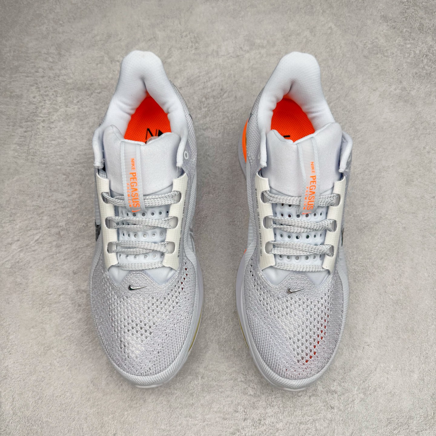 Nike Pegasus Premium 低筒 简约舒适 织物网布耐磨减震防滑 休闲城市通勤体测体考竞速训练跑步鞋 男女同款 灰白橙 HQ2592-002
