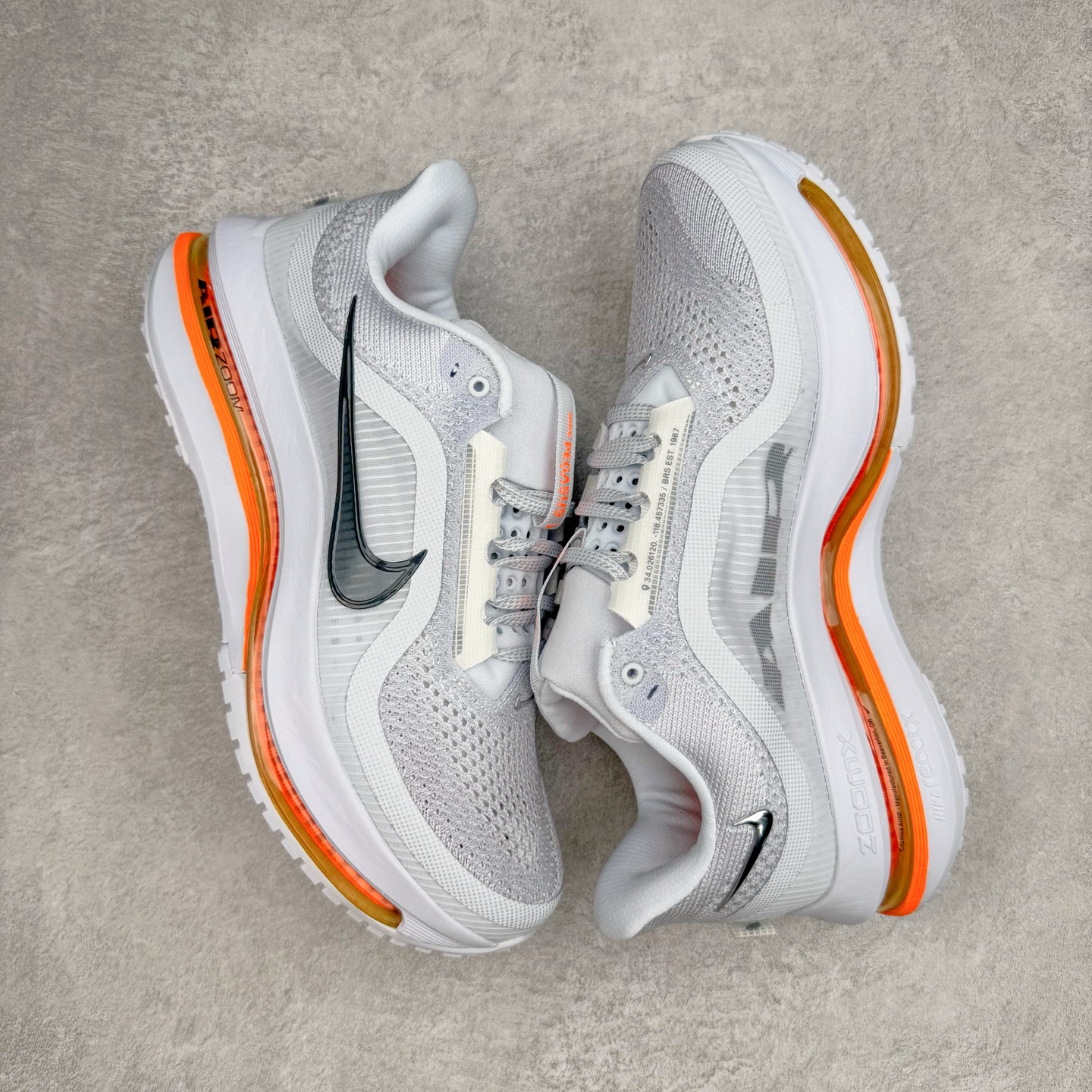 Nike Pegasus Premium 低筒 简约舒适 织物网布耐磨减震防滑 休闲城市通勤体测体考竞速训练跑步鞋 男女同款 灰白橙 HQ2592-002