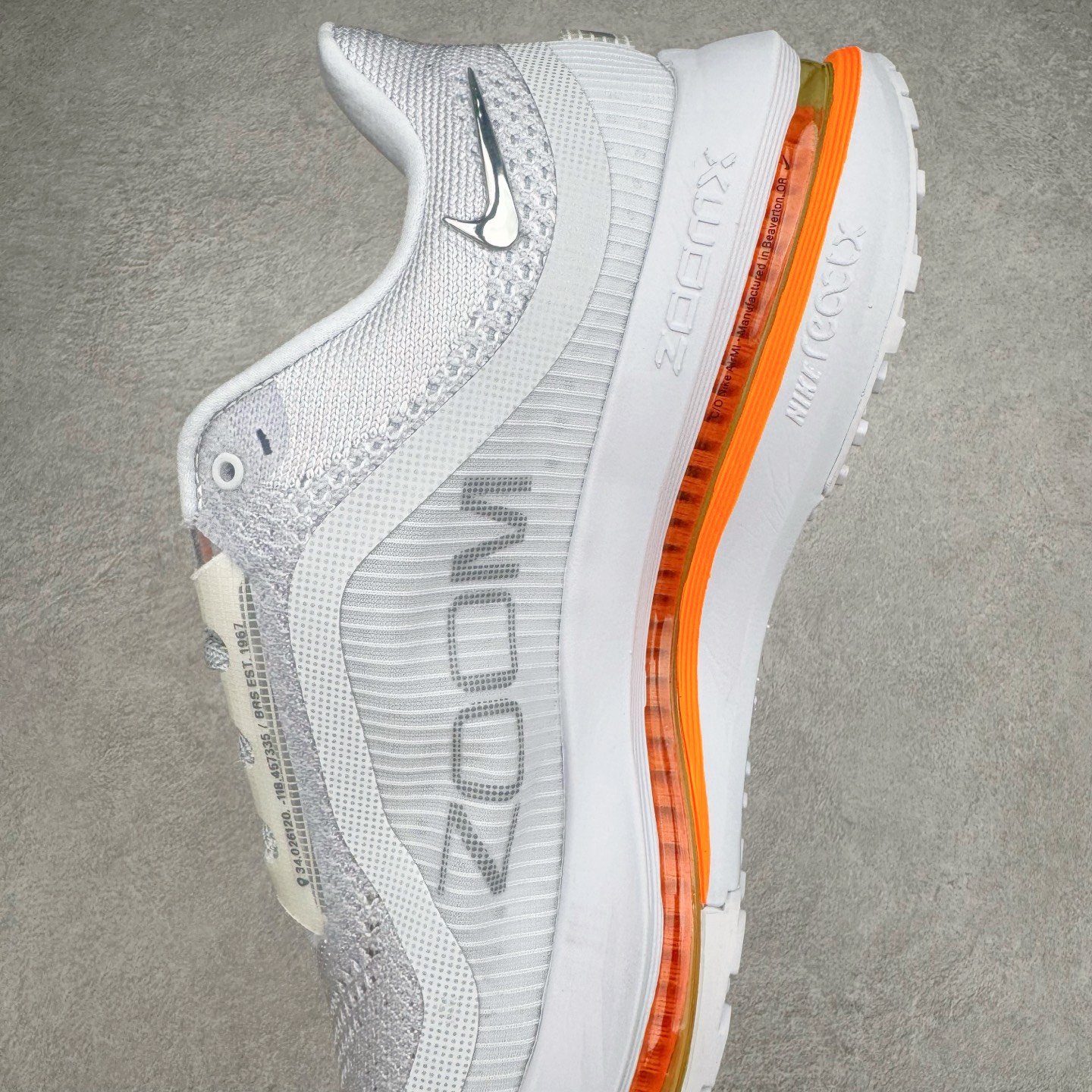 Nike Pegasus Premium 低筒 简约舒适 织物网布耐磨减震防滑 休闲城市通勤体测体考竞速训练跑步鞋 男女同款 灰白橙 HQ2592-002