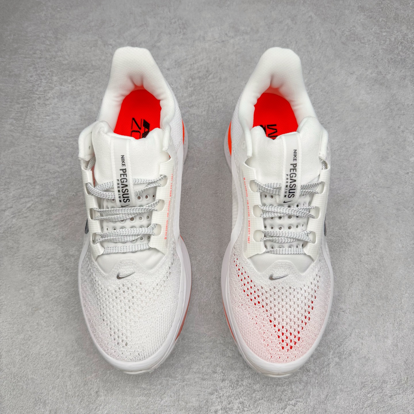 Nike Pegasus Premium 低筒 简约舒适 织物网布耐磨减震防滑 休闲城市通勤体测体考竞速训练跑步鞋 男女同款 白红色 HQ2592-101