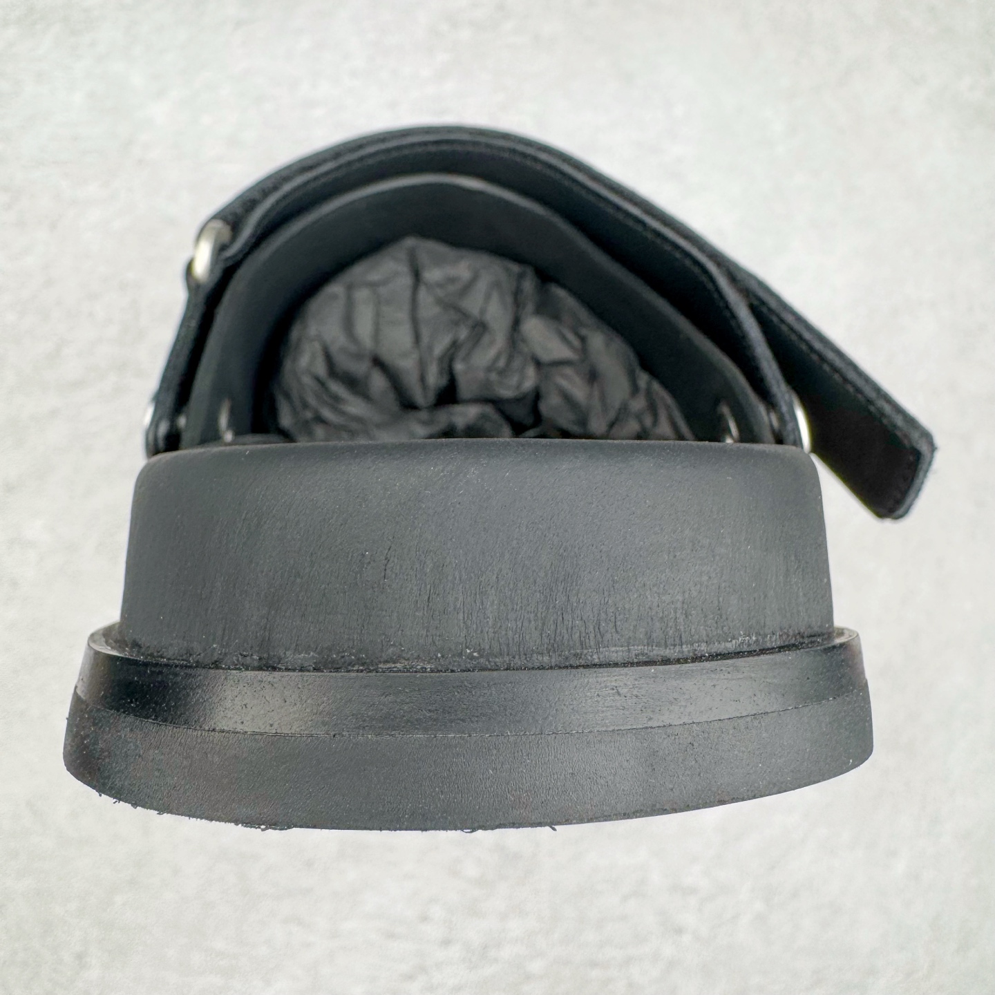 RICK OWENS RO Megalace  厚底 板鞋 休闲鞋 男鞋 女鞋 波鞋  皮質 拖鞋  黑色 RU01E5813LOOW1-09