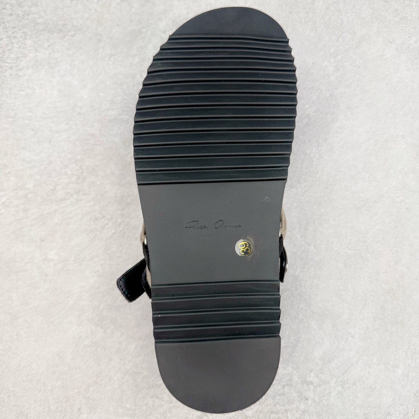 RICK OWENS RO Megalace  厚底 板鞋 休闲鞋 男鞋 女鞋 波鞋  皮質 拖鞋  黑色 RU01E5813LOOW1-09