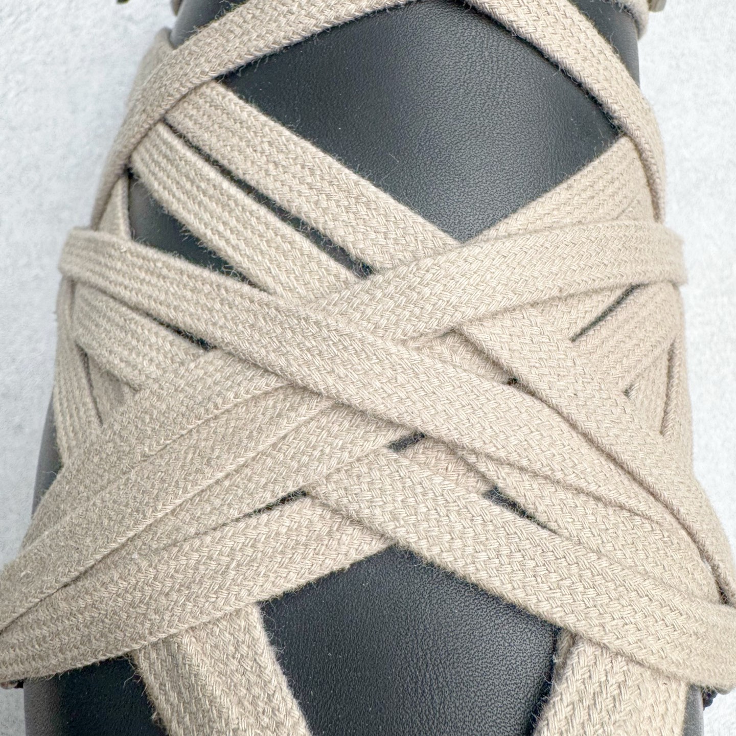 RICK OWENS RO Megalace  厚底 板鞋 休闲鞋 男鞋 女鞋 波鞋  皮質 拖鞋  黑色 RU01E5813LOOW1-09