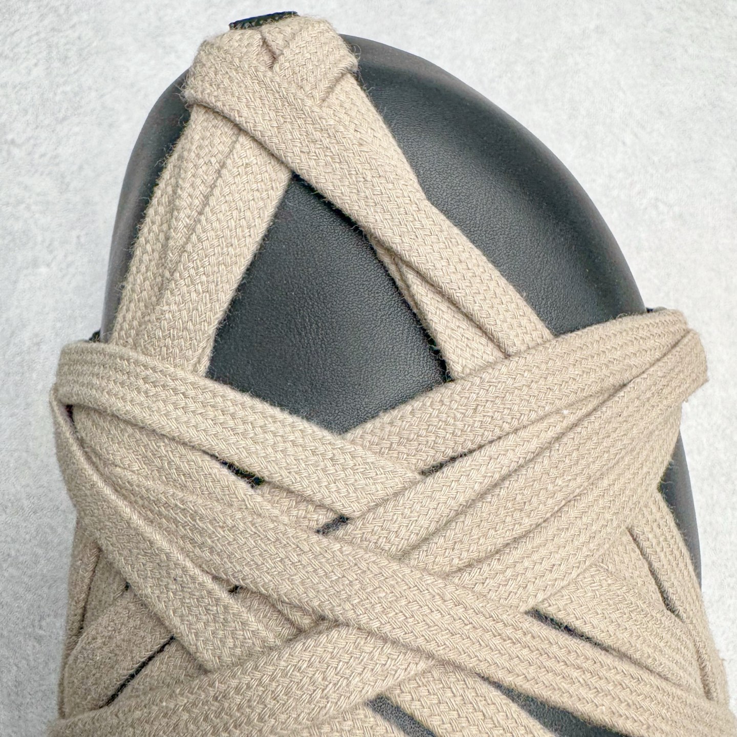 RICK OWENS RO Megalace  厚底 板鞋 休闲鞋 男鞋 女鞋 波鞋  皮質 拖鞋  黑色 RU01E5813LOOW1-09