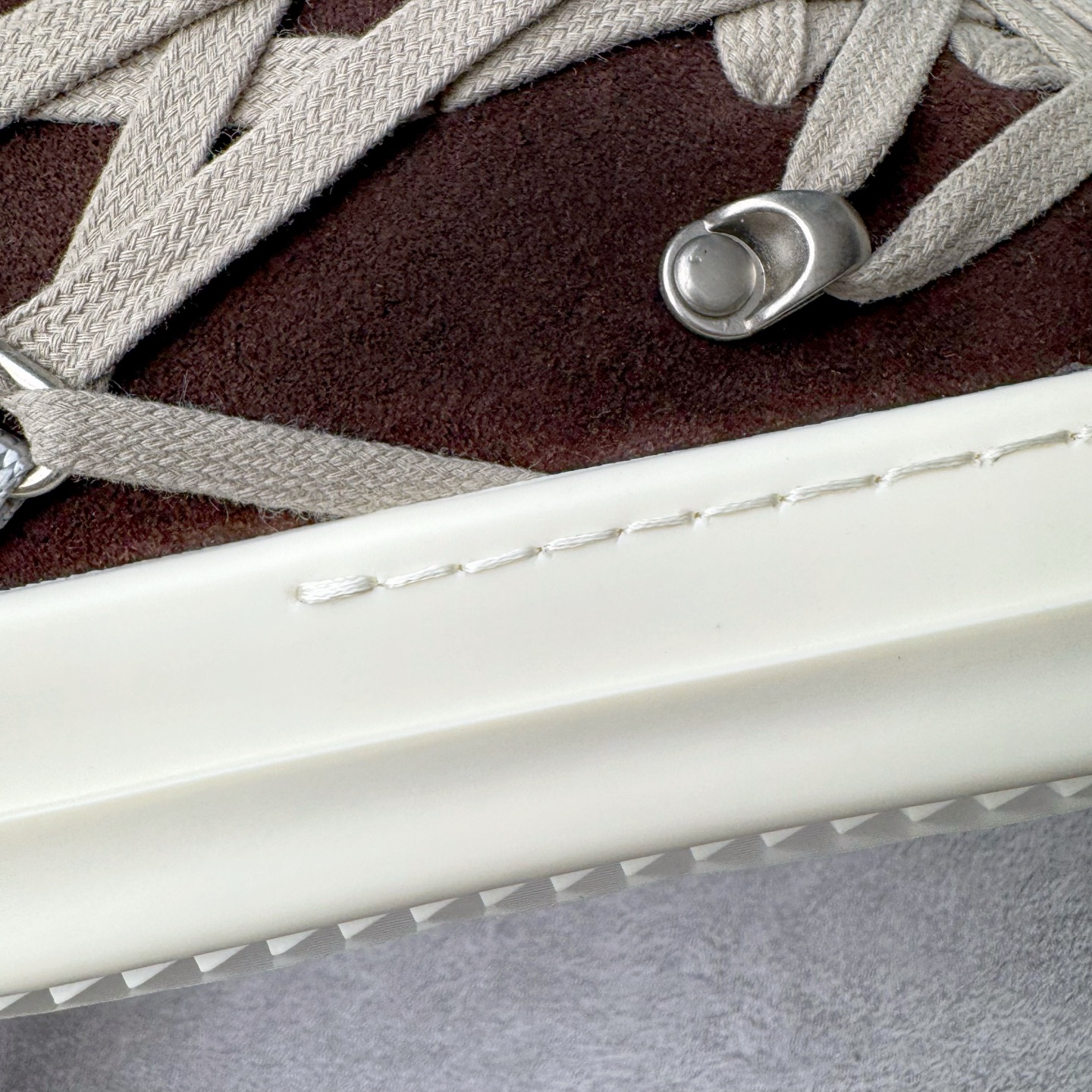 RICK OWENS RO Megalace  厚底 板鞋 休闲鞋 男鞋 女鞋 波鞋  皮質 拖鞋  棕色 RU01E5886LVSW1-141