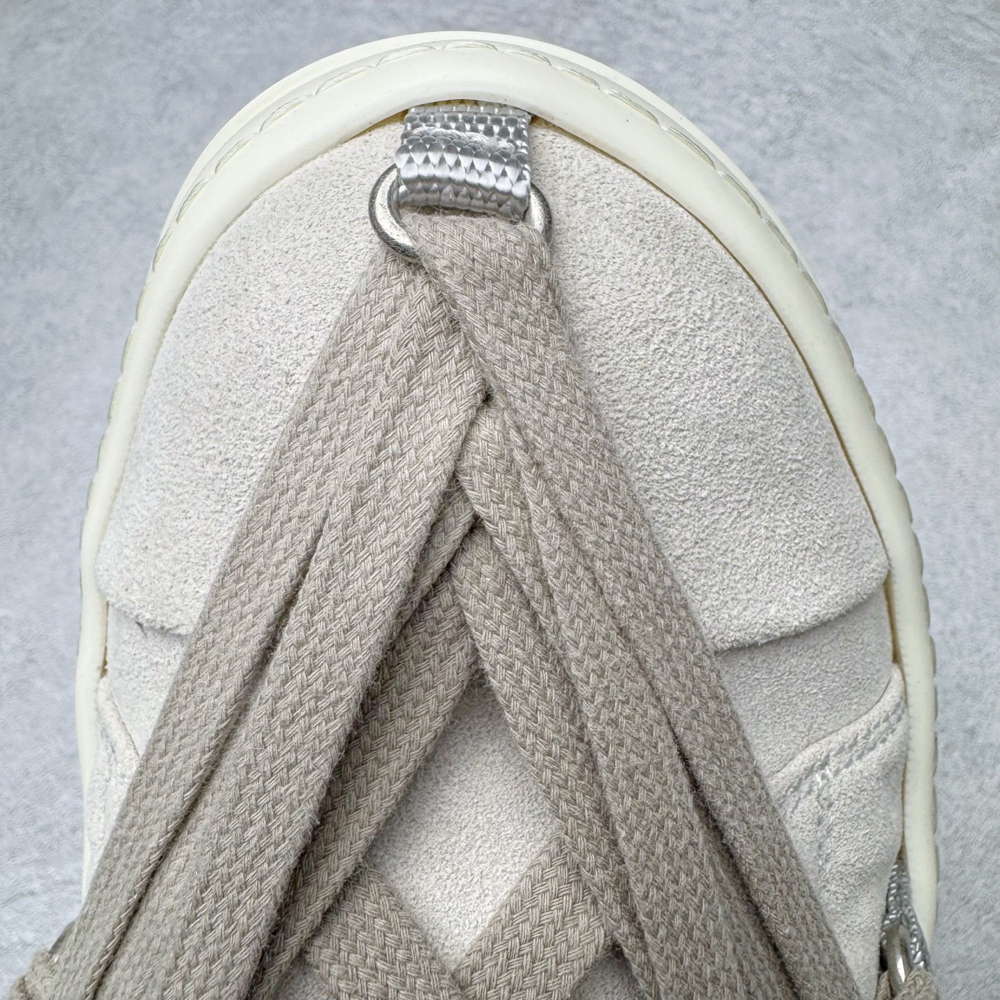 RICK OWENS RO Megalace  厚底 板鞋 休闲鞋 男鞋 女鞋 波鞋  皮質 拖鞋  灰色 RP01E7882LVSW1-411