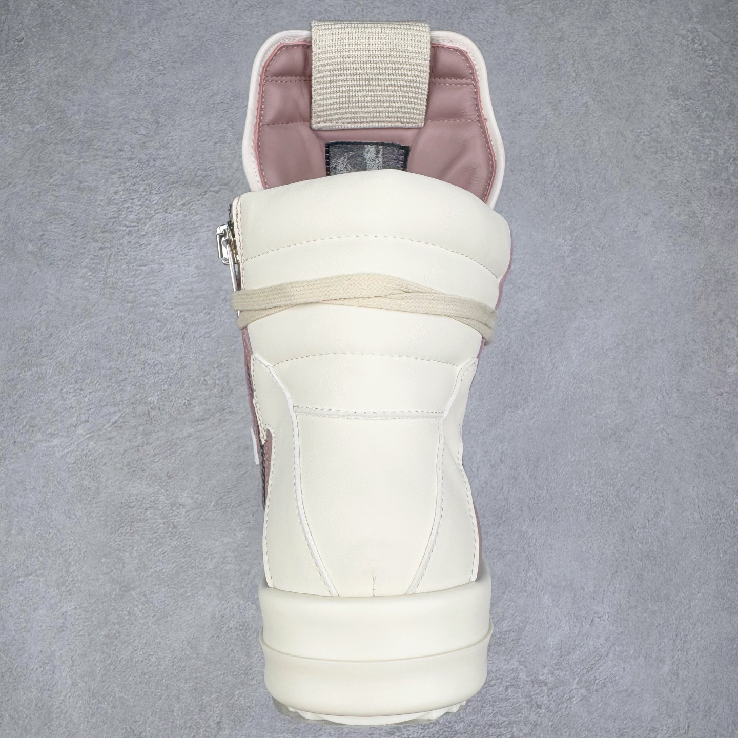 RICK OWENS RO Geobasket 厚底 板鞋 休闲鞋 男鞋 女鞋 波鞋  皮質 拖鞋  皮鞋 粉白 RU01D3894LCO-6311