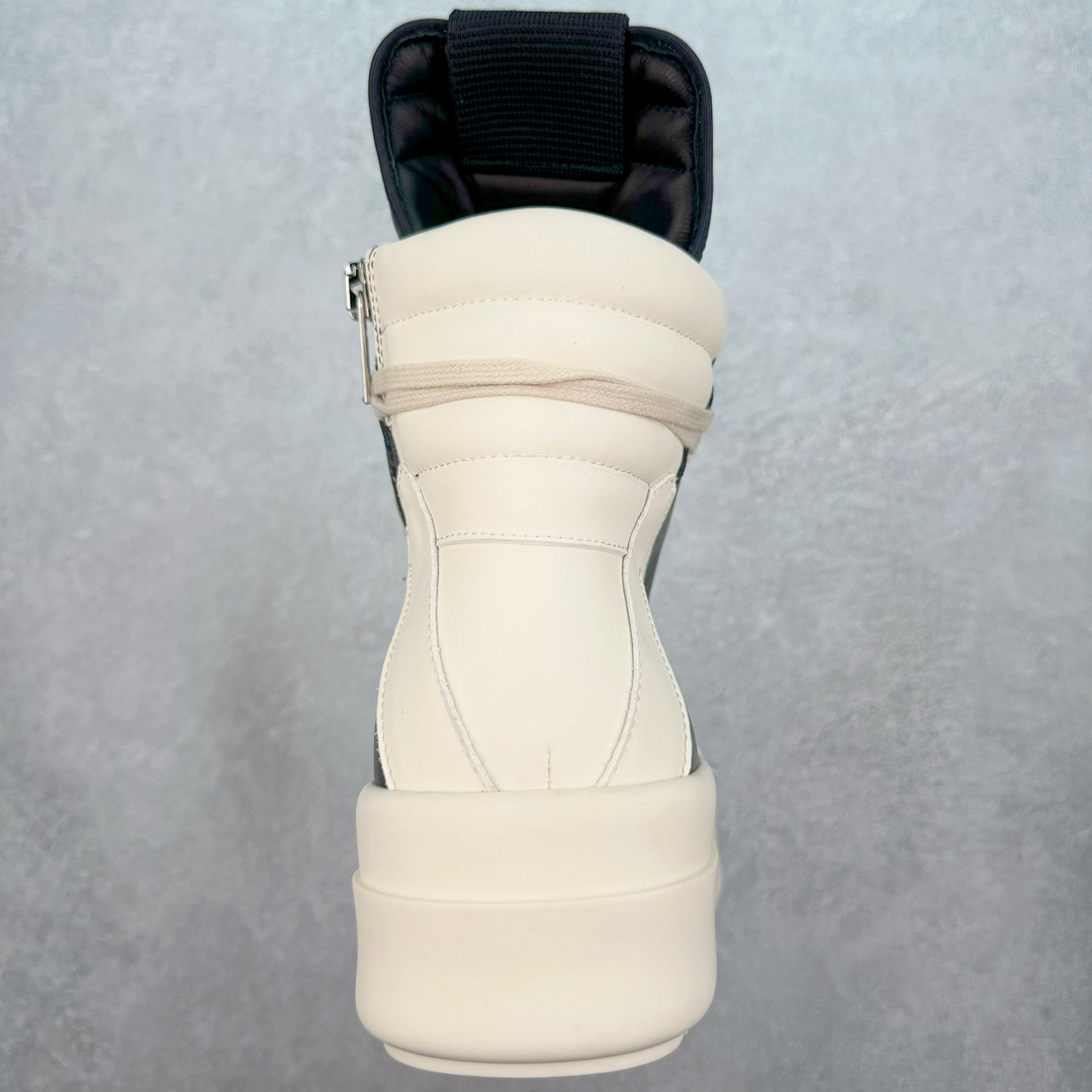 RICK OWENS RO  厚底 板鞋 休闲鞋 男鞋 女鞋 波鞋  皮質 倒三角 七孔黑白 RU01D3868LOOLCO-911