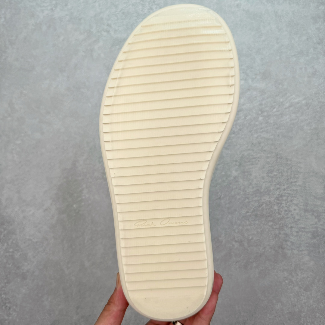 RICK OWENS RO  厚底 板鞋 休闲鞋 男鞋 女鞋 波鞋  皮質 倒三角 七孔黑白 RU01D3868LOOLCO-911