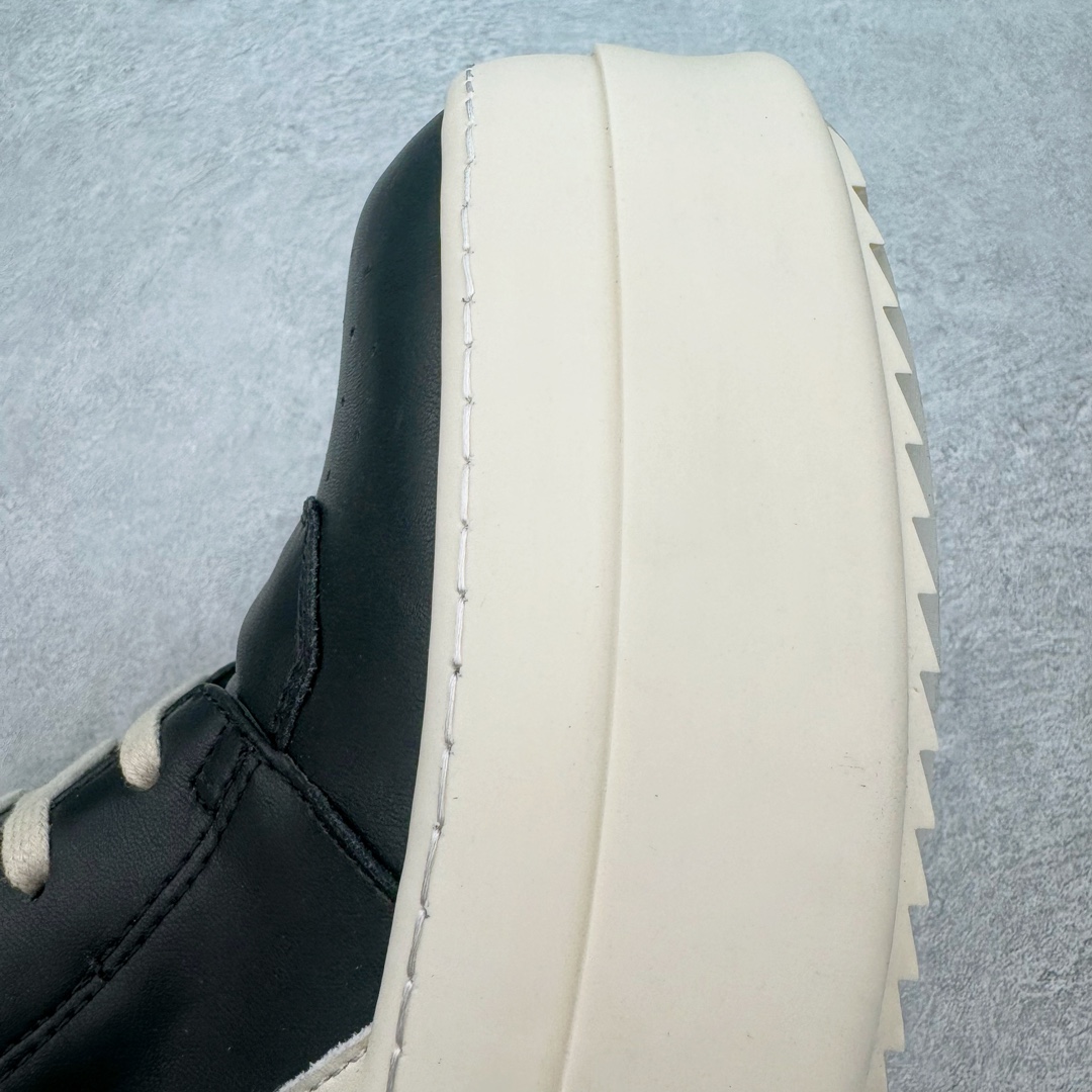 RICK OWENS RO  厚底 板鞋 休闲鞋 男鞋 女鞋 波鞋  皮質 倒三角 七孔黑白 RU01D3868LOOLCO-911