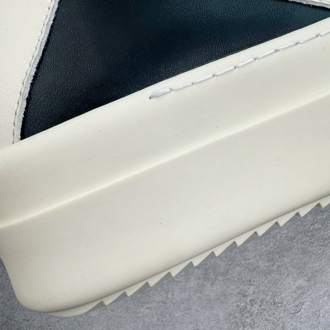 RICK OWENS RO  厚底 板鞋 休闲鞋 男鞋 女鞋 波鞋  皮質 倒三角 七孔黑白 RU01D3868LOOLCO-911