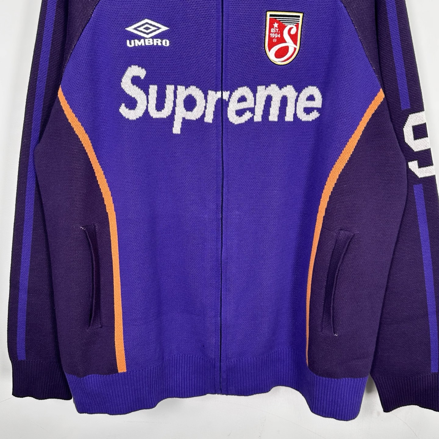 套装 Supreme Umbro 联名款 SS25 胸前刺绣logo 宽松针织毛衣 美式潮流秋衣长袖T恤 短裤 蓝色 黑色 紫色 红色  SUP-SS25-236