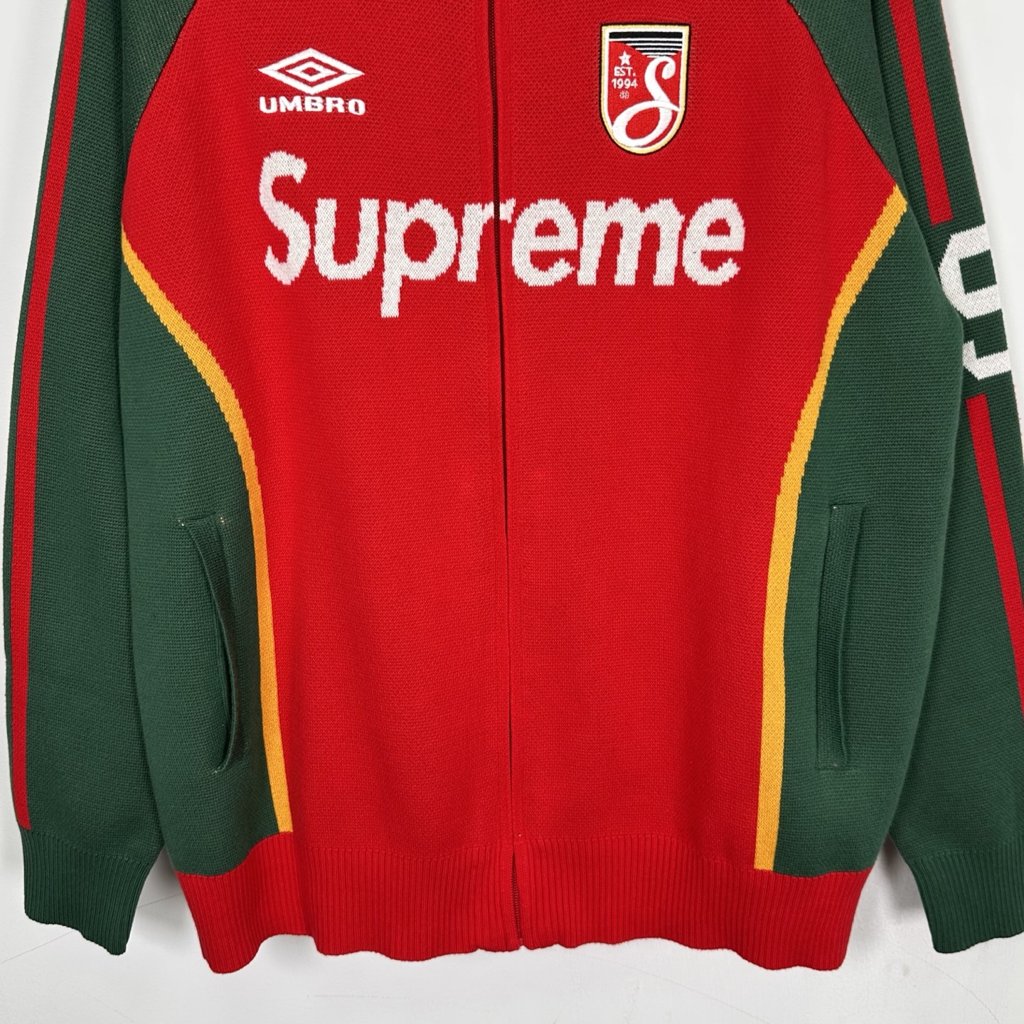 套装 Supreme Umbro 联名款 SS25 胸前刺绣logo 宽松针织毛衣 美式潮流秋衣长袖T恤 短裤 蓝色 黑色 紫色 红色  SUP-SS25-236