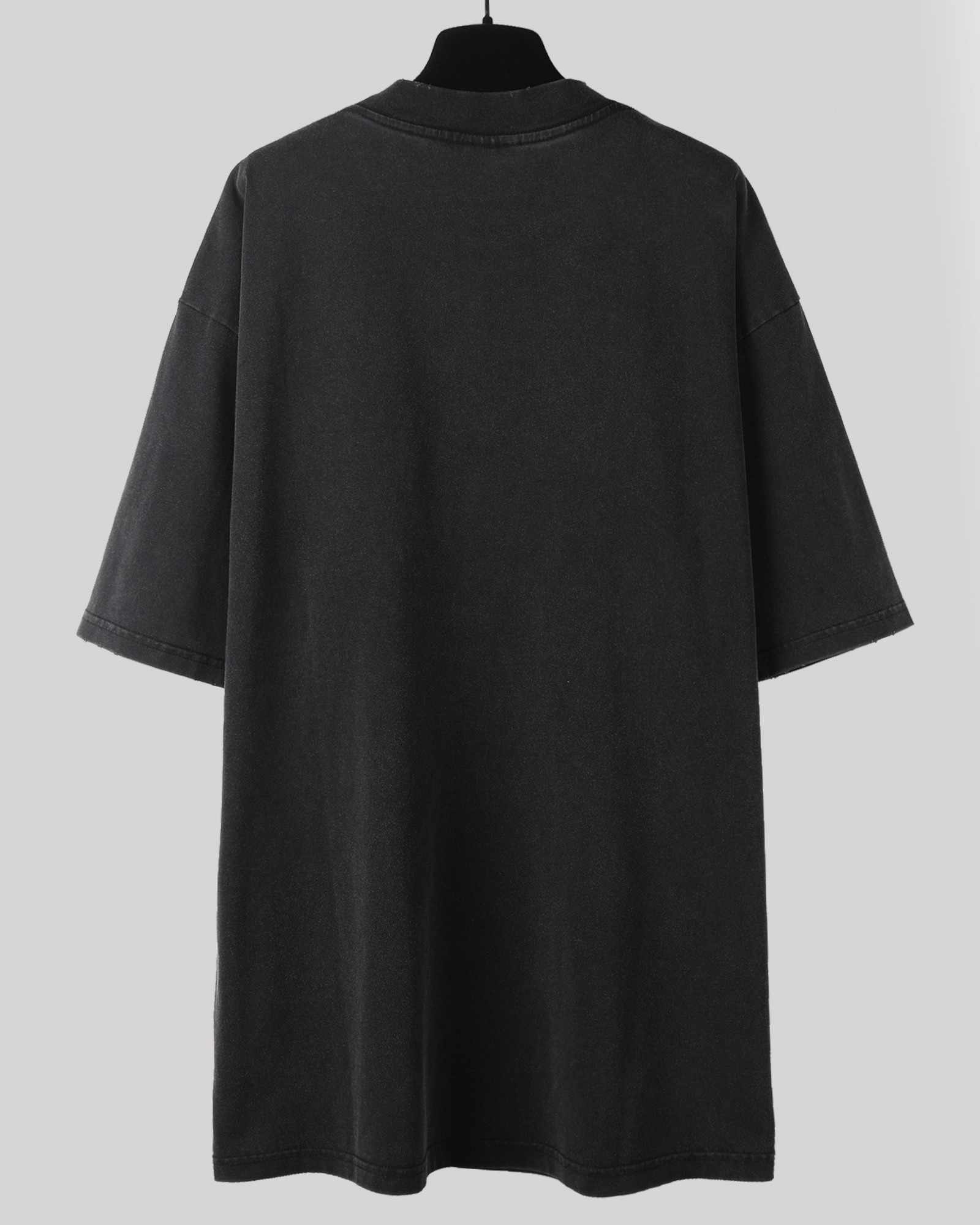 Balenciaga 巴黎世家 圆环logo  印花短袖 T恤 圆领 短款 夏季 黑色A5 