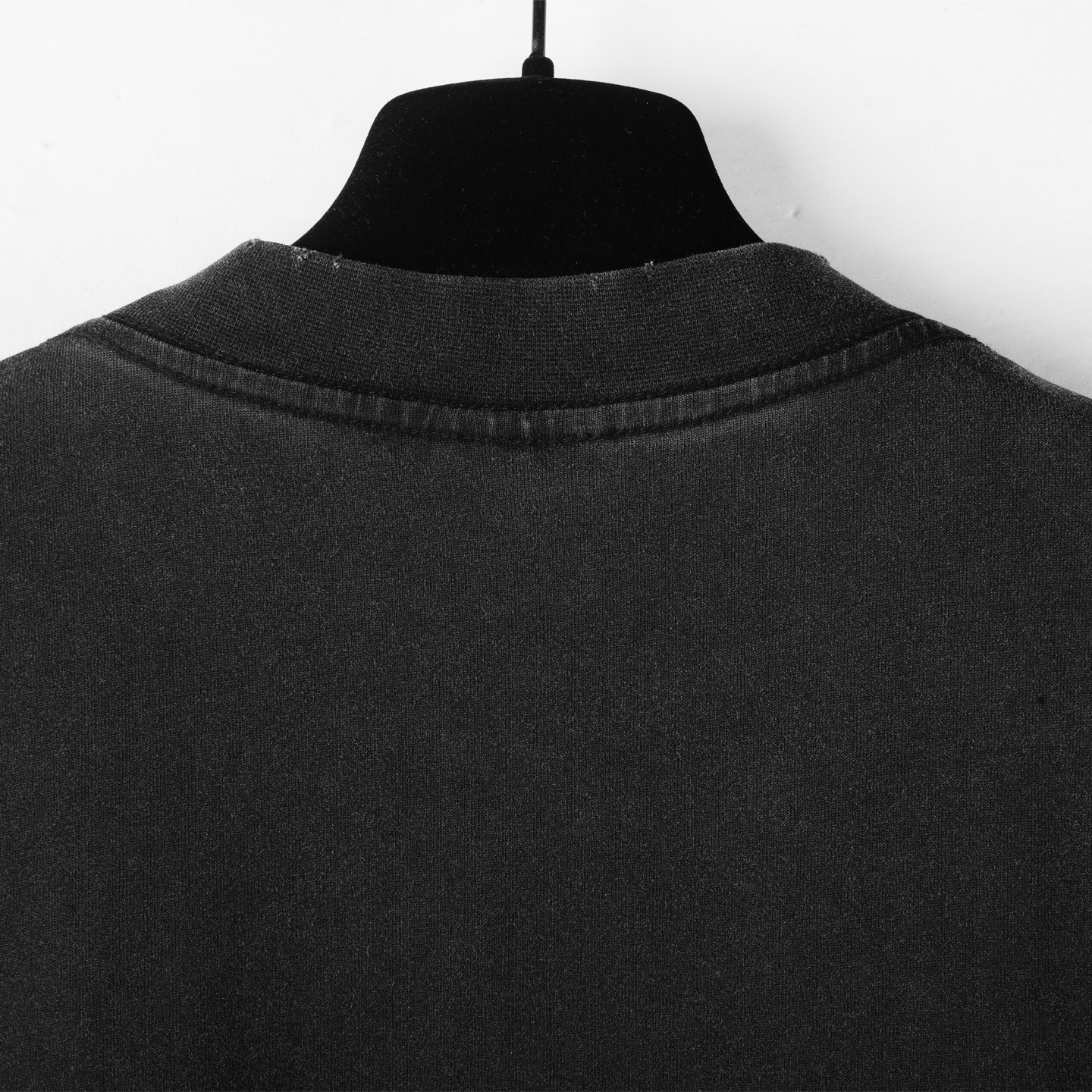 Balenciaga 巴黎世家 圆环logo  印花短袖 T恤 圆领 短款 夏季 黑色A5 