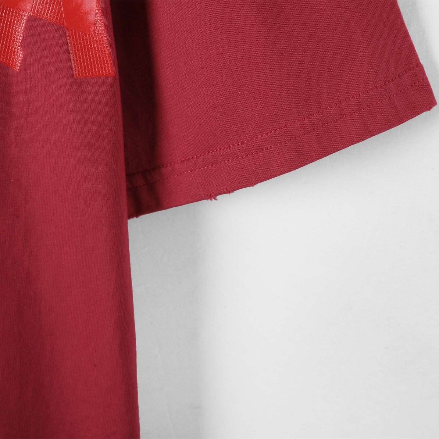 Balenciaga 巴黎世家 美纹纸胶带  印花短袖 T恤 圆领 短款 夏季 红色A5 