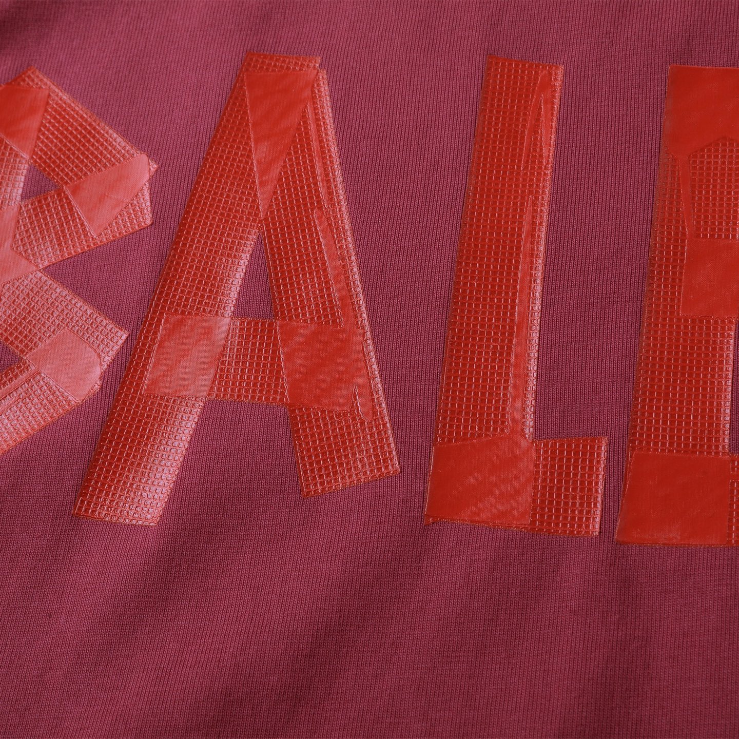 Balenciaga 巴黎世家 美纹纸胶带  印花短袖 T恤 圆领 短款 夏季 红色A5 