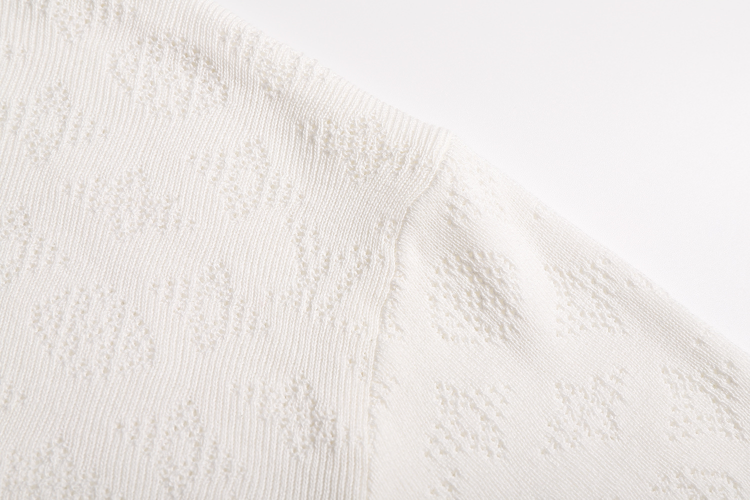 LOUIS VUITTON 路易威登  LV 挑孔 缝线毛衣 卫衣 长袖 米白B0