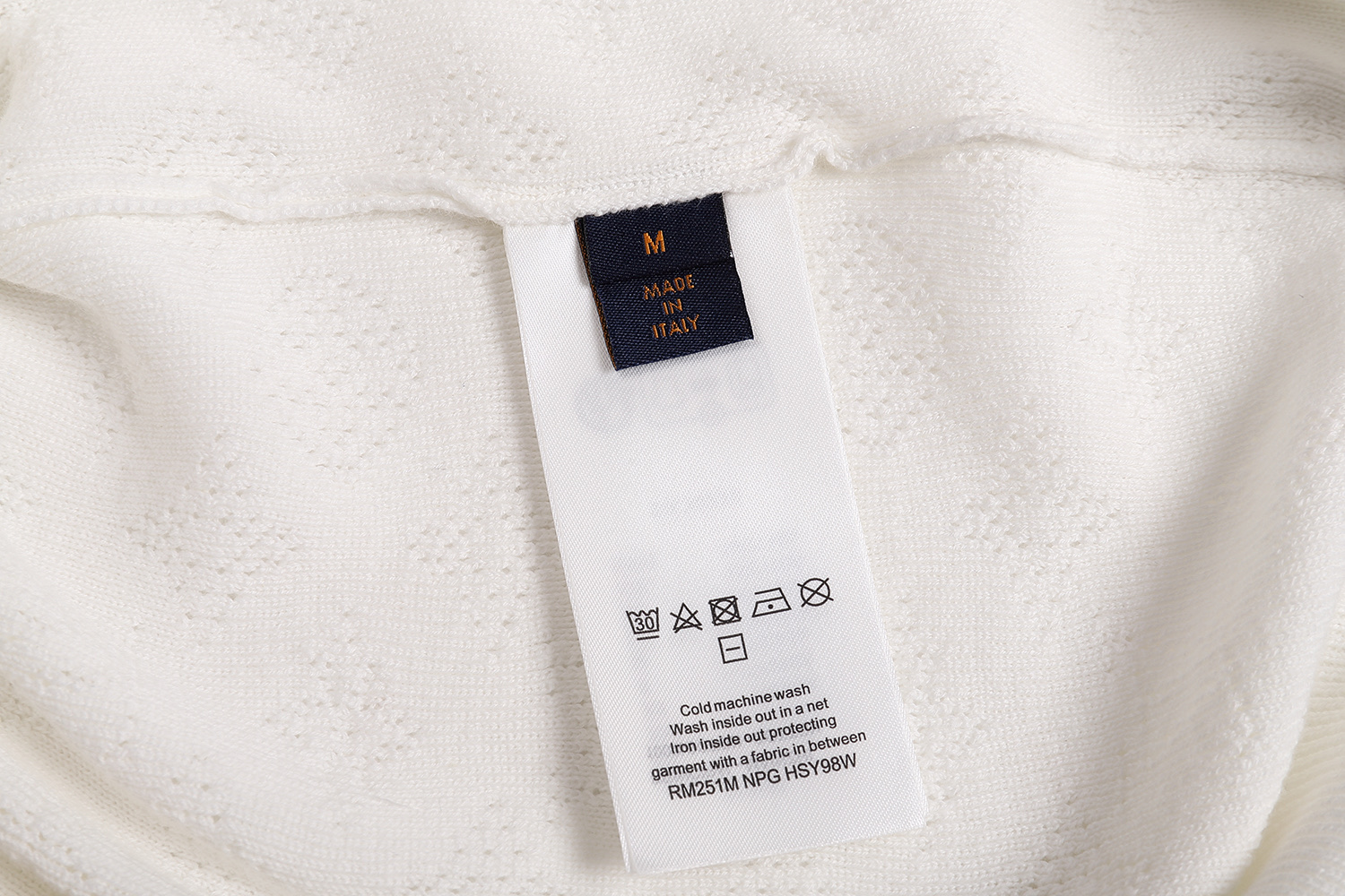 LOUIS VUITTON 路易威登  LV 挑孔 缝线毛衣 卫衣 长袖 米白B0