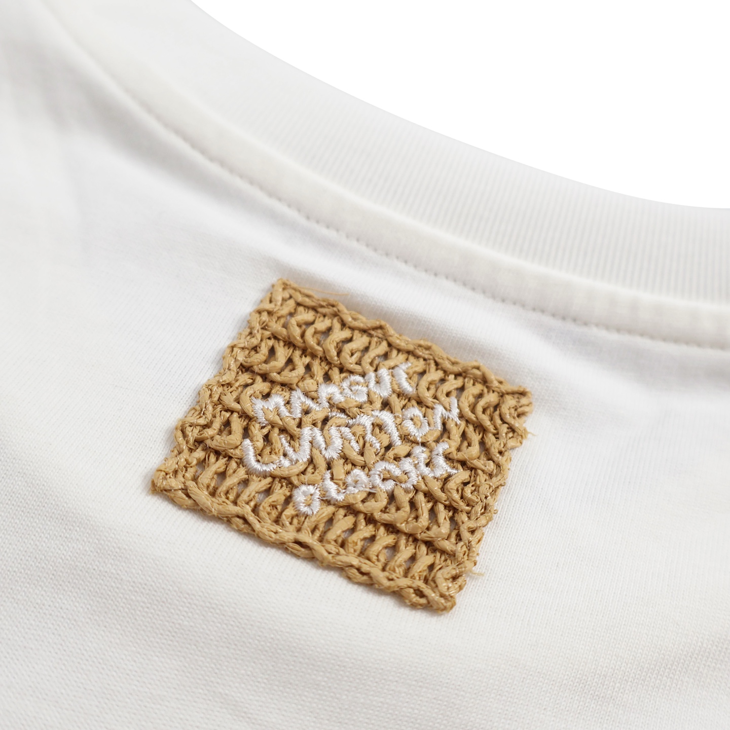 LOUIS VUITTON 路易威登 LV 拉菲草字母 T恤 短袖 白色B2 1AHW89