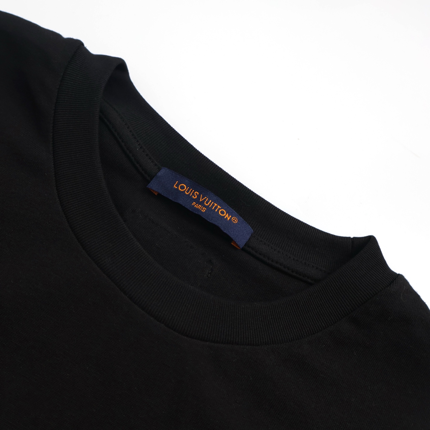 LOUIS VUITTON 路易威登 LV 拉菲草字母 T恤 短袖 黑色B2 1AHW92