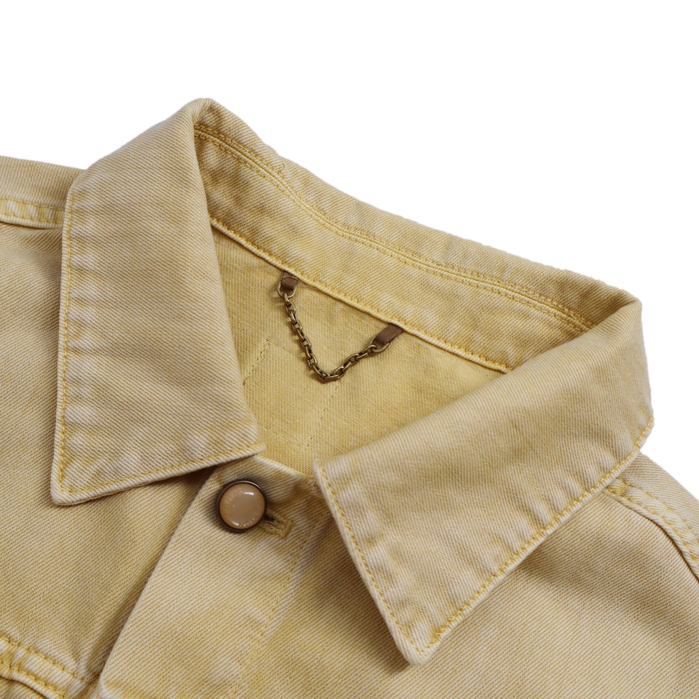 LOUIS VUITTON 路易威登  LV 压花浮雕口袋  牛仔 外套 夹克 卫衣 长袖 淡黄色 1AHUXX