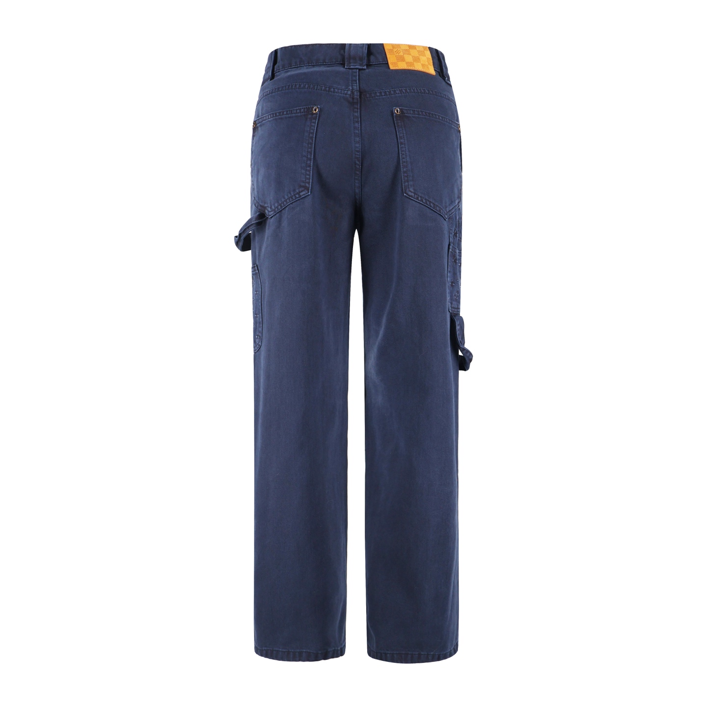 LOUIS VUITTON  路易威登 LV 压花浮雕伐木直筒牛仔裤 裤子 长裤 蓝色  B5 505254