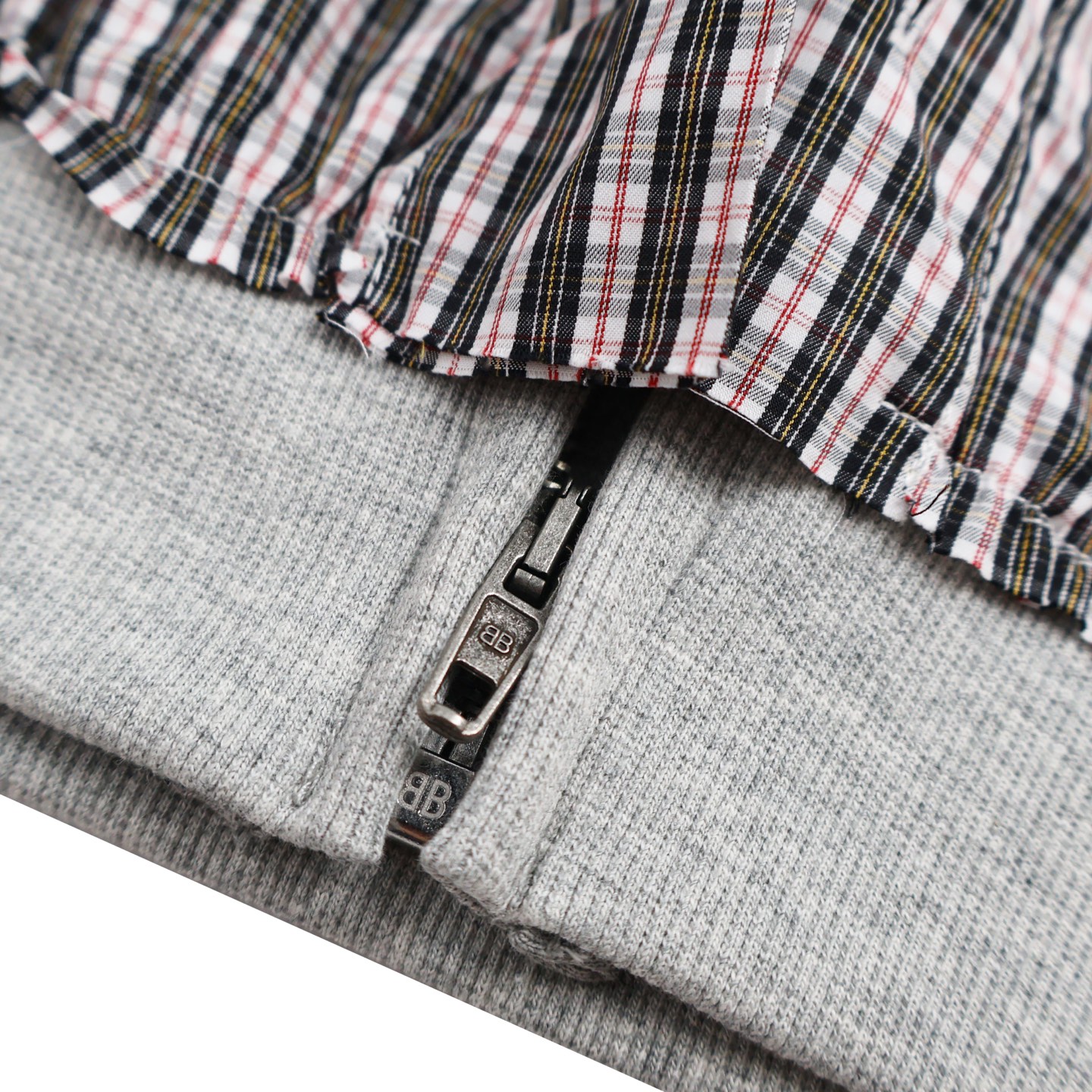 Balenciaga 巴黎世家 格纹拼接  连帽 冲锋衣 外套 夹克凤搂 长袖B5 米色 831570TSM079364