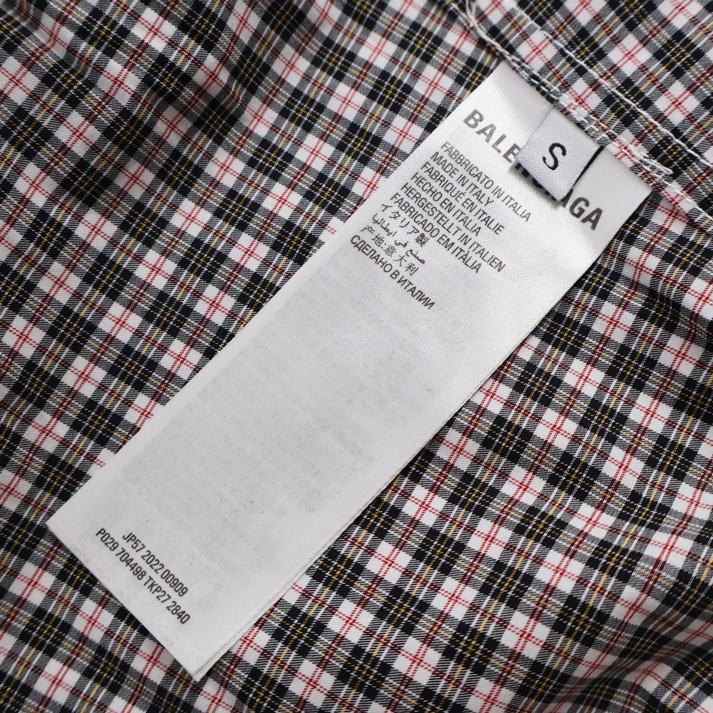 Balenciaga 巴黎世家 格纹拼接  连帽 冲锋衣 外套 夹克凤搂 长袖B5 米色 831570TSM079364