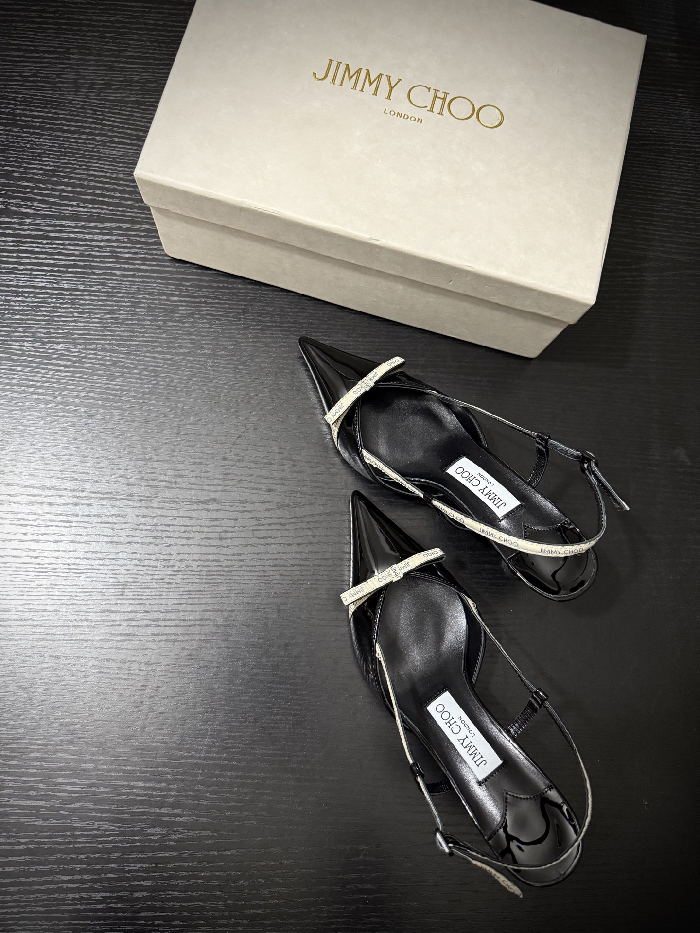 JIMMY CHOO JC 尖头 细跟 女士休闲鞋 高跟鞋 漆皮 女款 6.5CM 黑色B5 CAMILA65JGW BLACKBUTTER